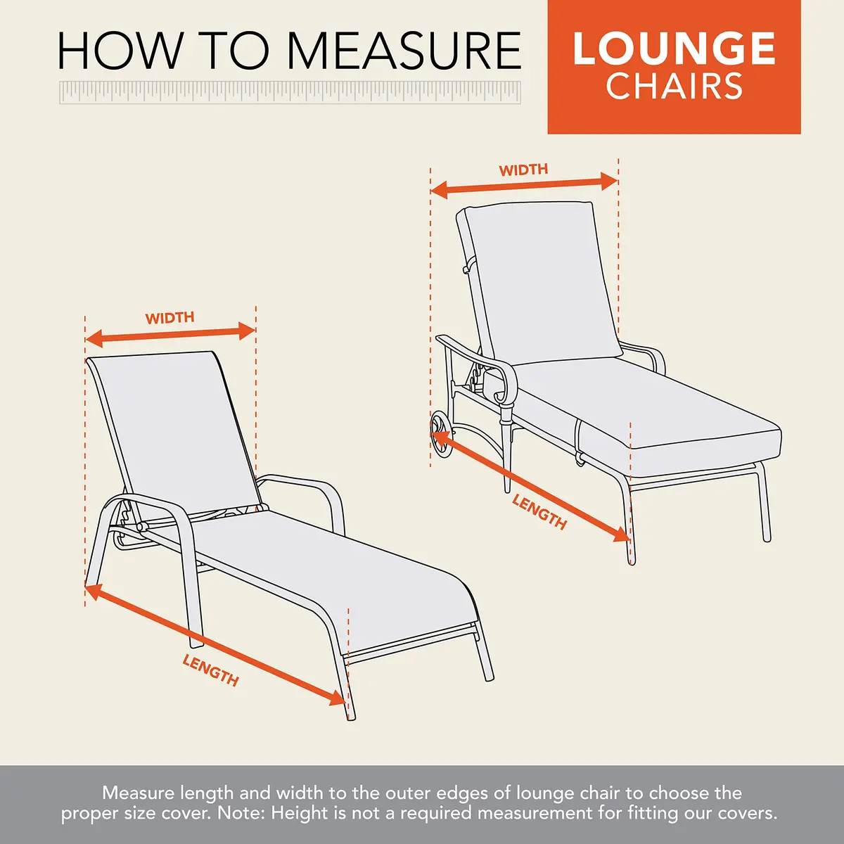 MODERN LEISURE Chalet Patio Chaise Lounge Outdoor Cover 65 x 28 x 29 inches | Water-Resistant - view 5