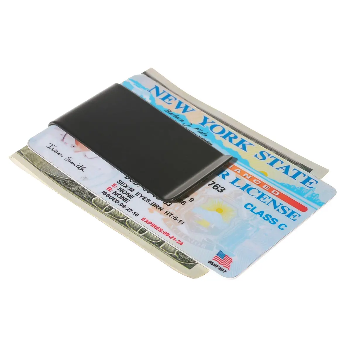 CKLT Money Clip, Cash Clip, Minimalist Wallet Slim Wallet, Stainless Steel, Secure & Stylish for Men & Boys - view 3