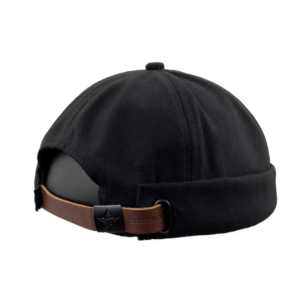 FASHIXD Men Hats Docker Cap Adjustable Cotton Retro Sailor Cap (One Size) - view 7