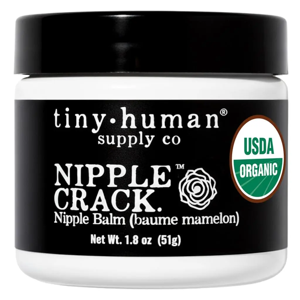 Tiny Human Supply Co Nipple Crack Organic Nipple Cream 53ml (1.8 Fl Oz) | Lanolin-Free Balm for Breastfeeding Mothers - main product image