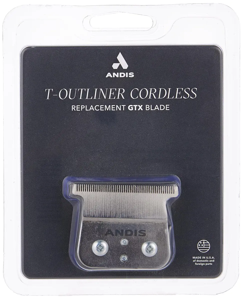 Andis Cordless T-Outliner Li Replacement Deep Tooth GTX Blade, Steel | Long-Lasting Carbon Steel Blade for Precise Hair Trimming - main product image