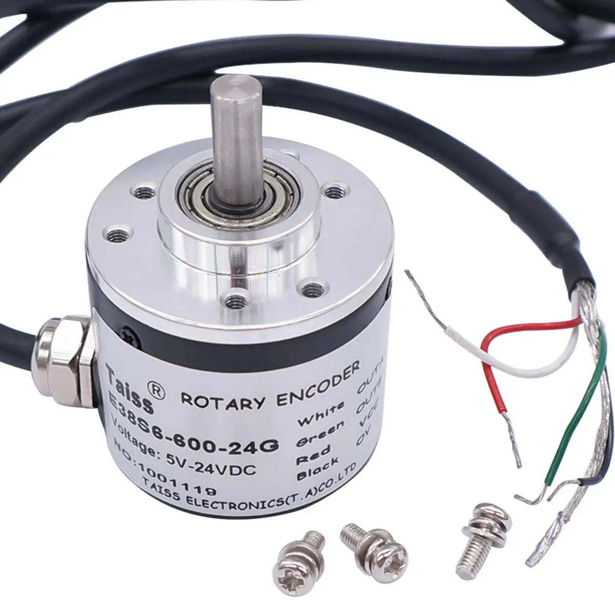 Taiss Incremental Rotary Encoder 600P/R DC 5-24V | Optical AB 2-Phase Quadrature Encoder with 6mm Shaft - main product image