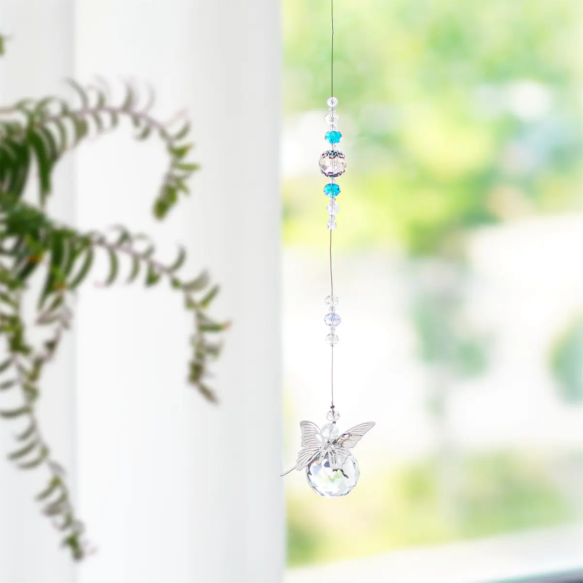 H&D HYALINE & DORA Handmade Crystal Butterfly Prism Suncatcher 30mm (9 in / 23 cm) | Rainbow Maker Hanging Decor - view 6