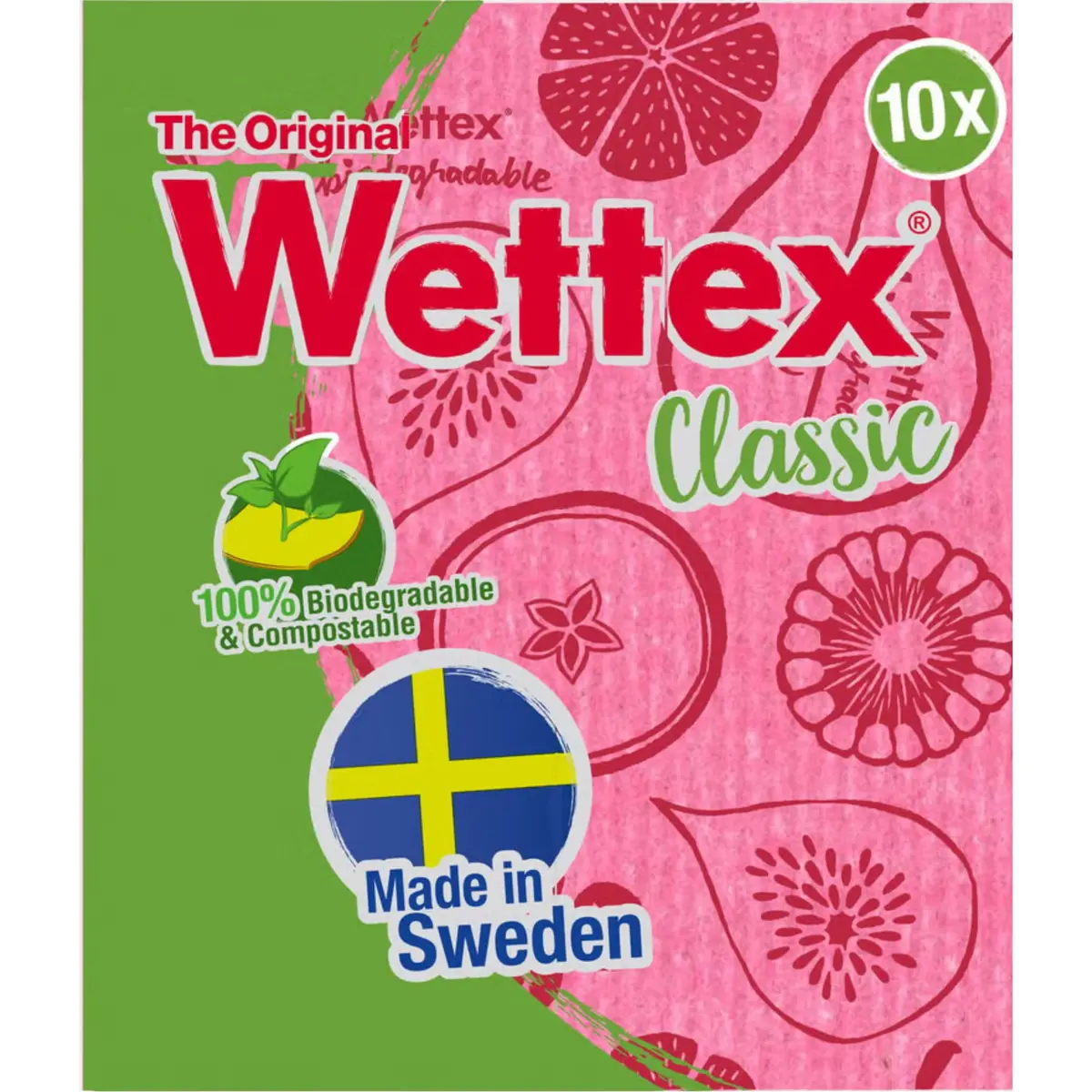 Wettex The Original Swedish Dishcloth for Kitchen 10 Pack | Reusable & Eco-Friendly (70% Cellulose, 30% Cotton) in India - main product image