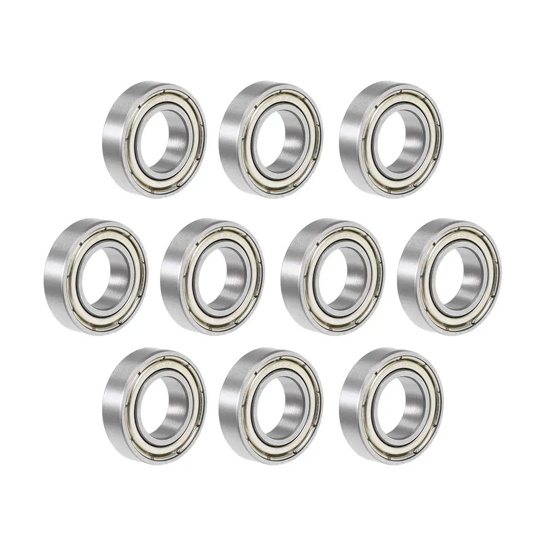 uxcell Deep Groove Ball Bearing 10x19x5mm Chrome Steel 10Pcs | Shielded Type for Industrial & Micro Motors - main product image