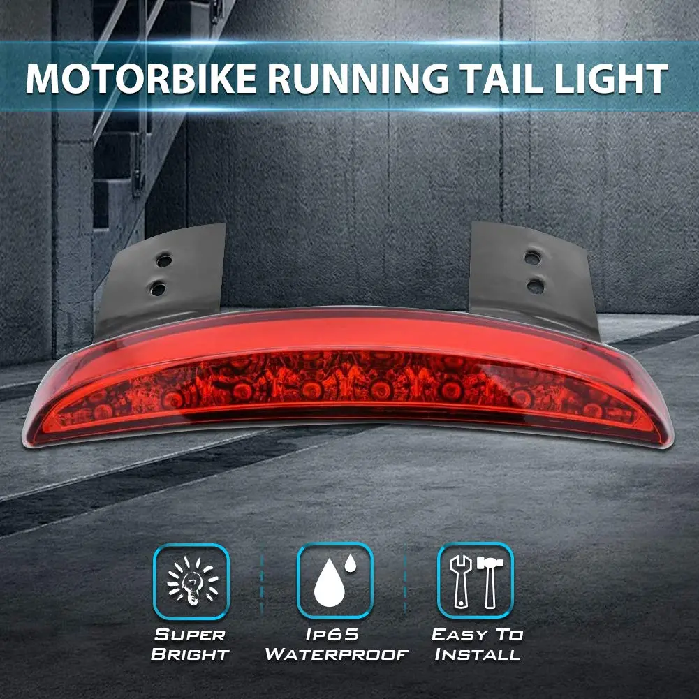 NATGIC Red Chopped Rear Fender Edge LED Brake Light Assembly for Harley XL 883N 1200N XL1200V XL1200X | 12V DC - view 7