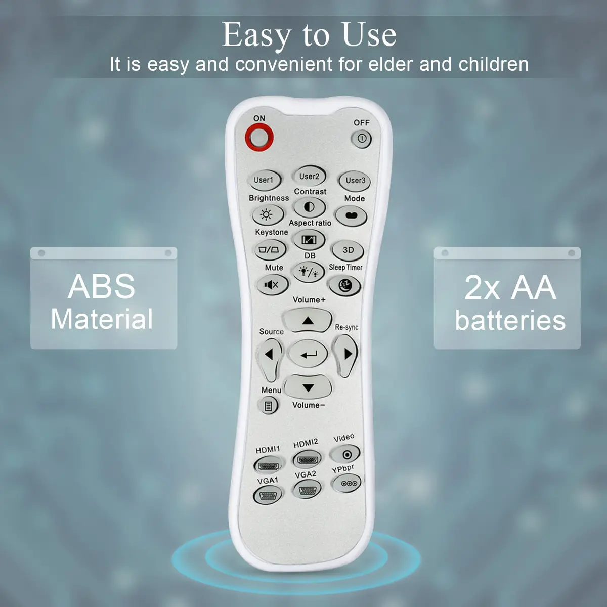 Optoma Replacement Remote Control for HD26 GT1080 GT141X DH1008 EH200ST | L-27-5KEY Controller - view 6