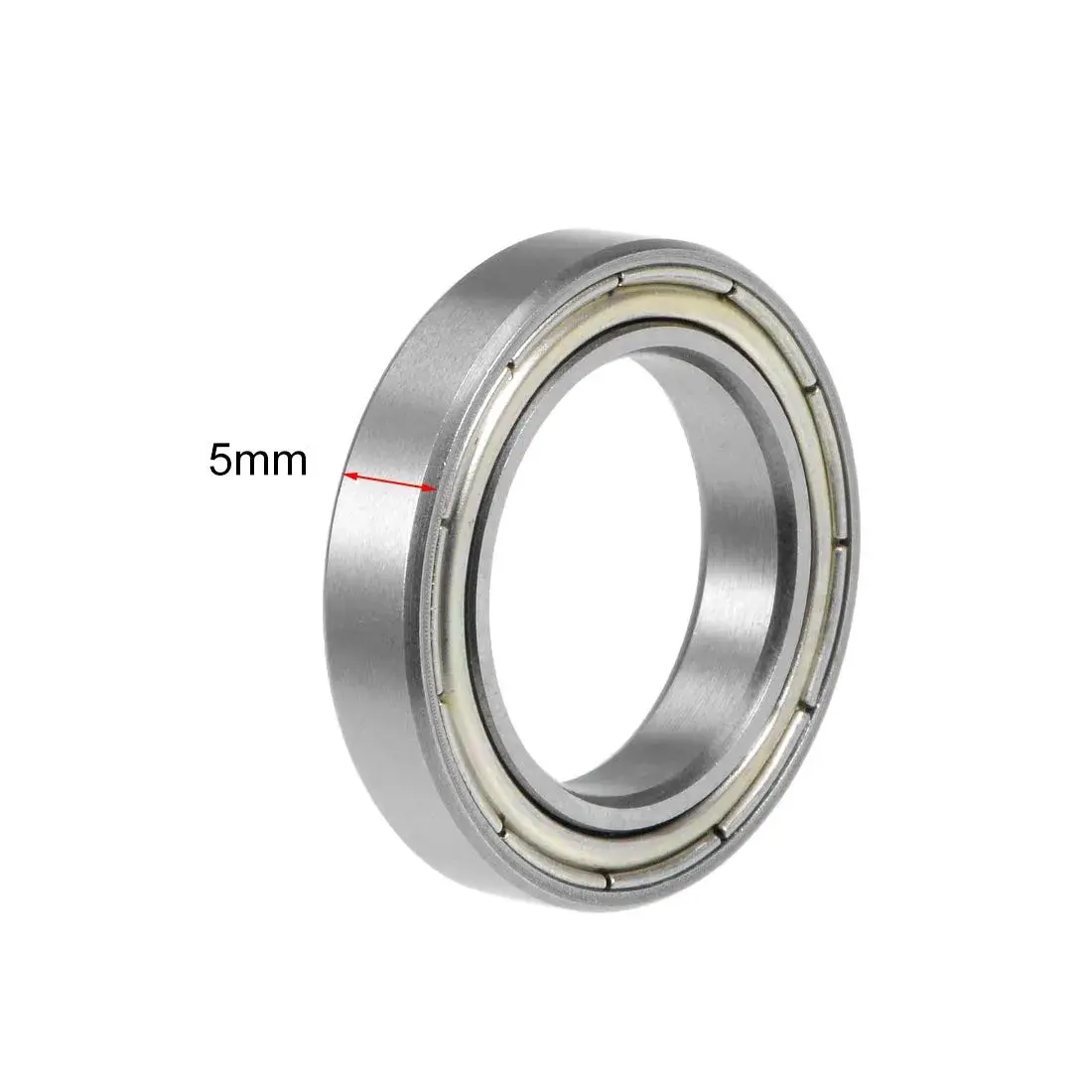 uxcell 6803ZZ Deep Groove Ball Bearing 17x26x5mm Double Shielded Chrome Steel Bearings (1-Pack) - view 3