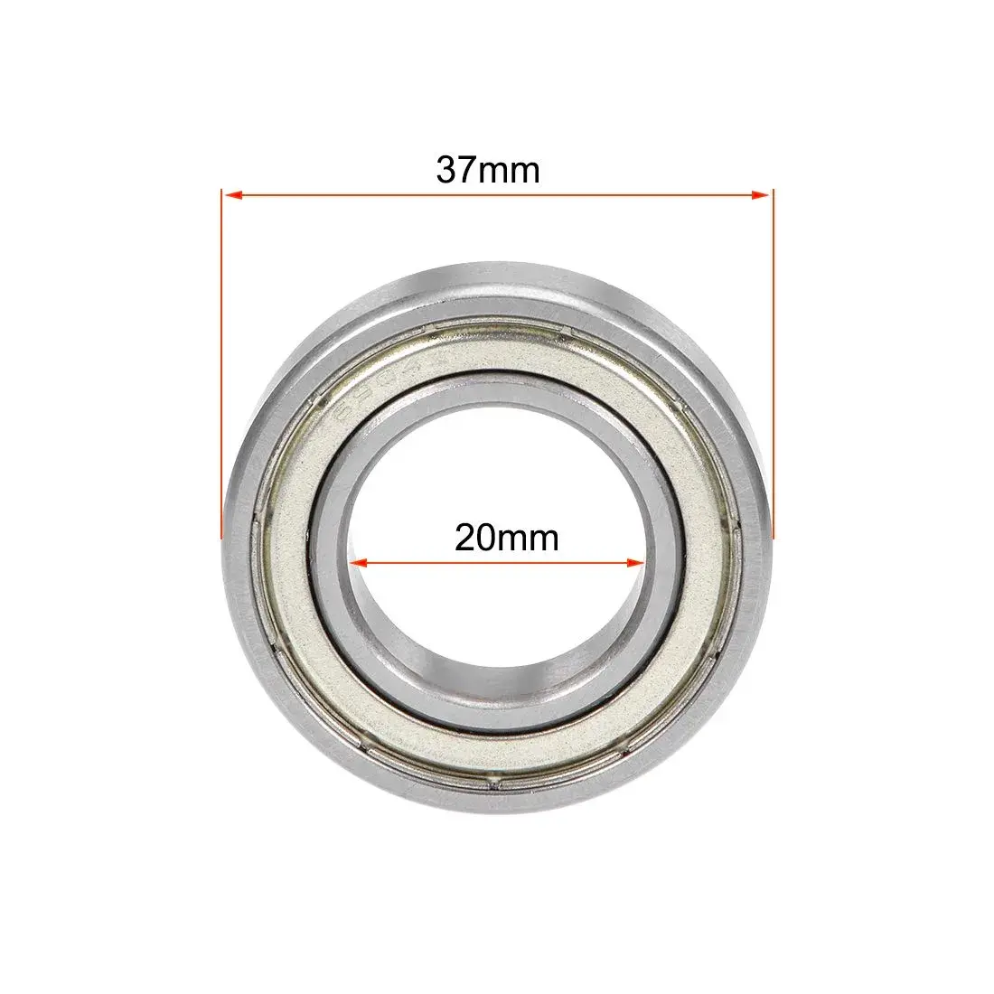 uxcell 6904ZZ Deep Groove Ball Bearing 20x37x9mm Double Shielded Chrome Steel Bearings (1-Pack) - view 4