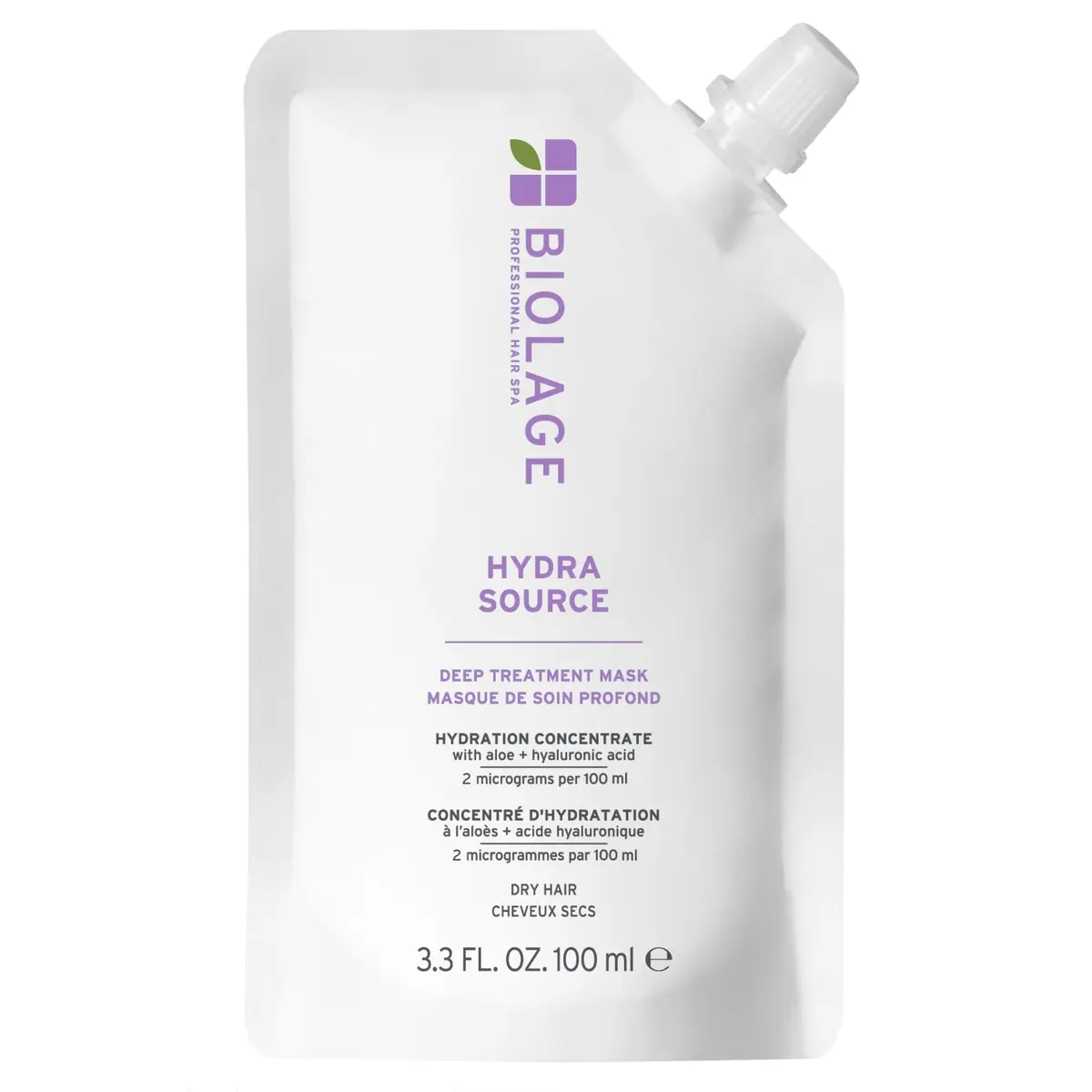 Biolage Hydra Source Deep Treatment Mask – For Dry Hair, 3.3 fl oz | Intense Hydration & Nourishment - main product image