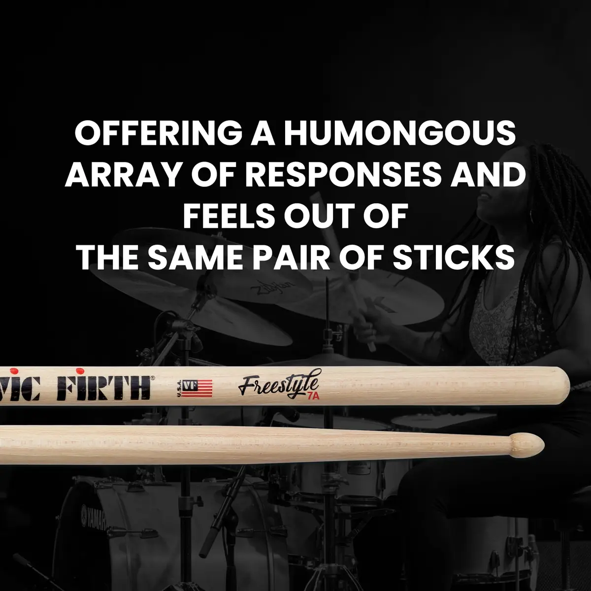 Vic Firth FS7A American Concept Freestyle 7A Drumsticks | 43.18cm (17") Hickory Wood - view 9