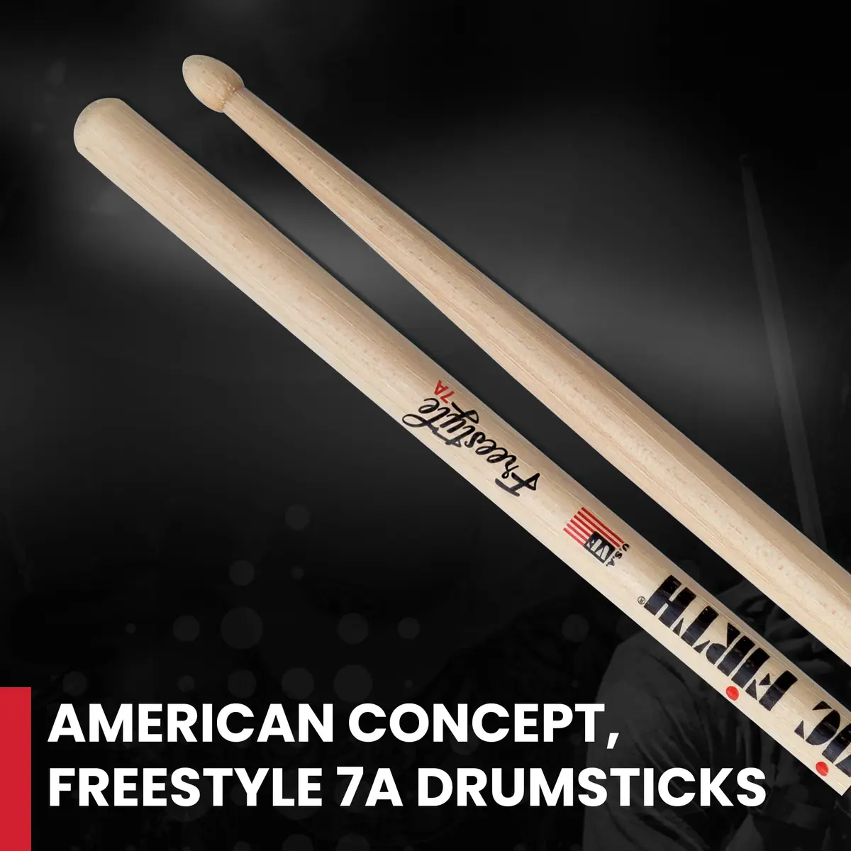 Vic Firth FS7A American Concept Freestyle 7A Drumsticks | 43.18cm (17") Hickory Wood - view 3