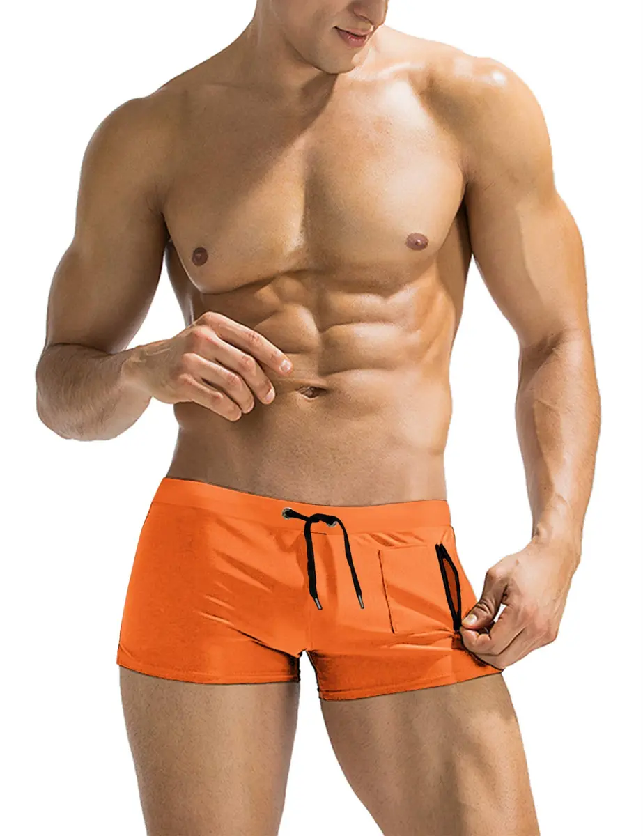 COOFANDY Mens Swim Trunks Bathing Suit Swim Brief Square Leg Board Short | Quick Dry, Zipper Pockets, Adjustable Drawstring, Water Sport Ready - main product image