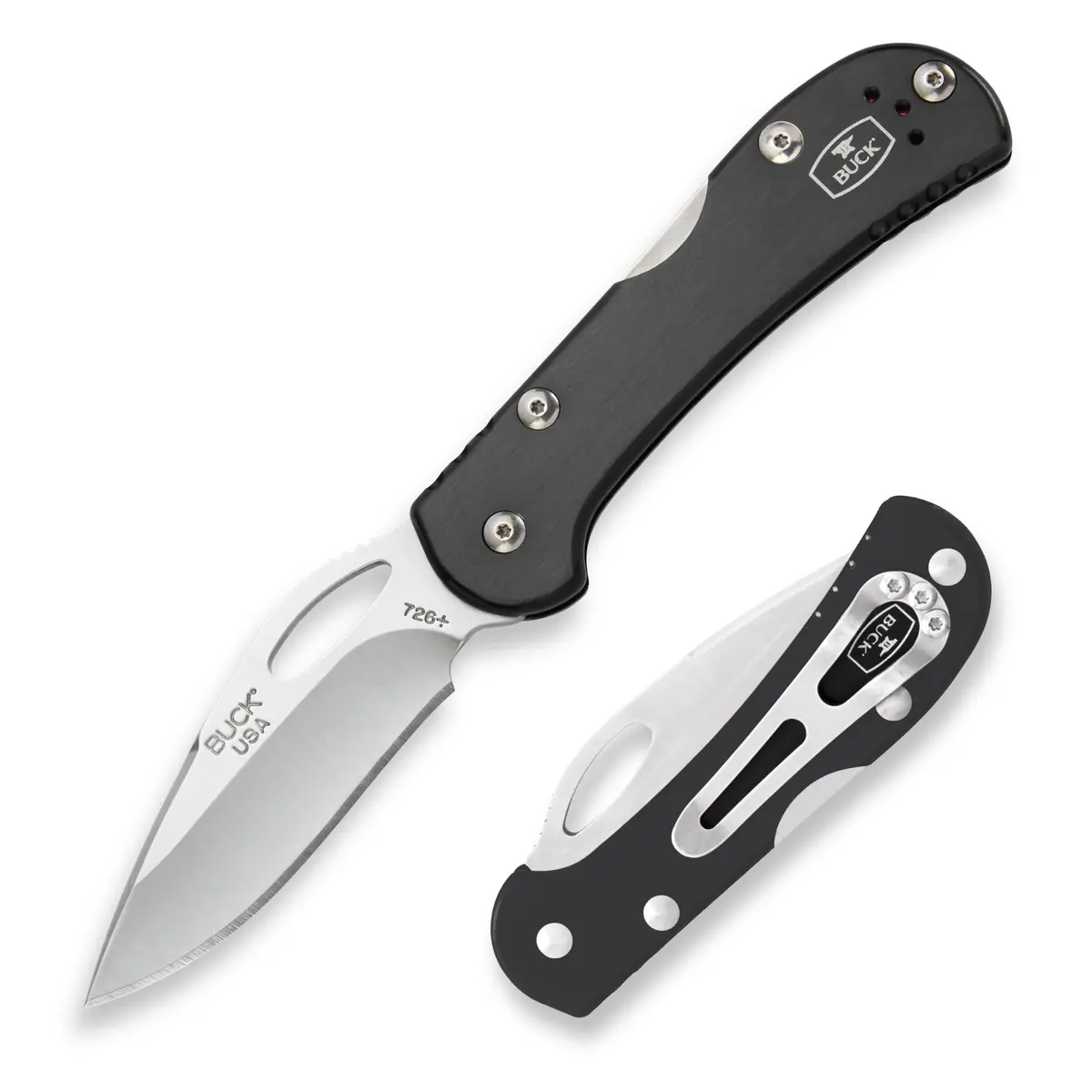 Buck Knives 726 Mini Spitfire EDC Pocket Knife, Black, 2.1 oz | Compact, Durable, Made in USA - main product image
