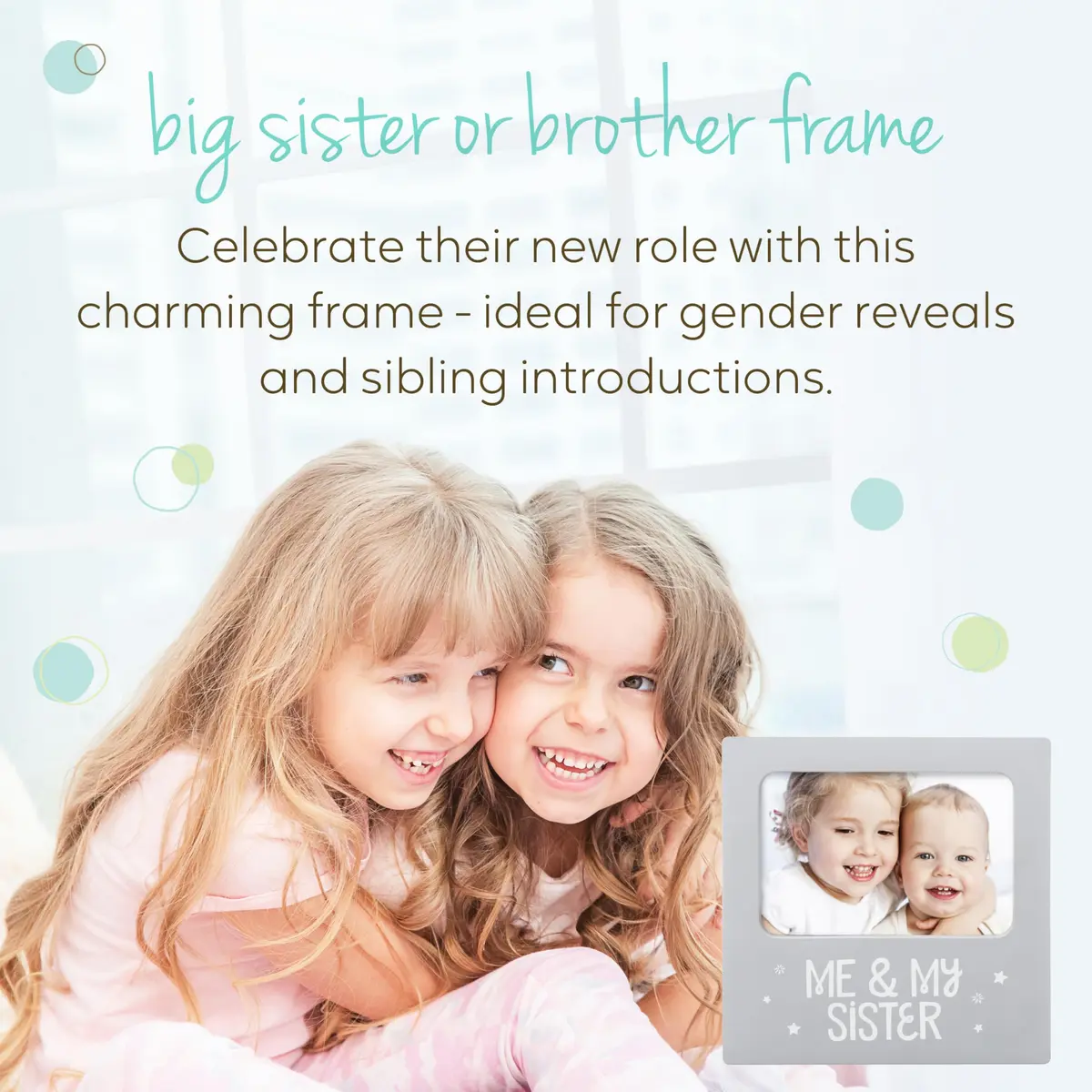 Tiny Ideas Me & My Sister Sibling Photo Frame 19 cm (7.25 in) | Cherish Sibling Bond - view 5