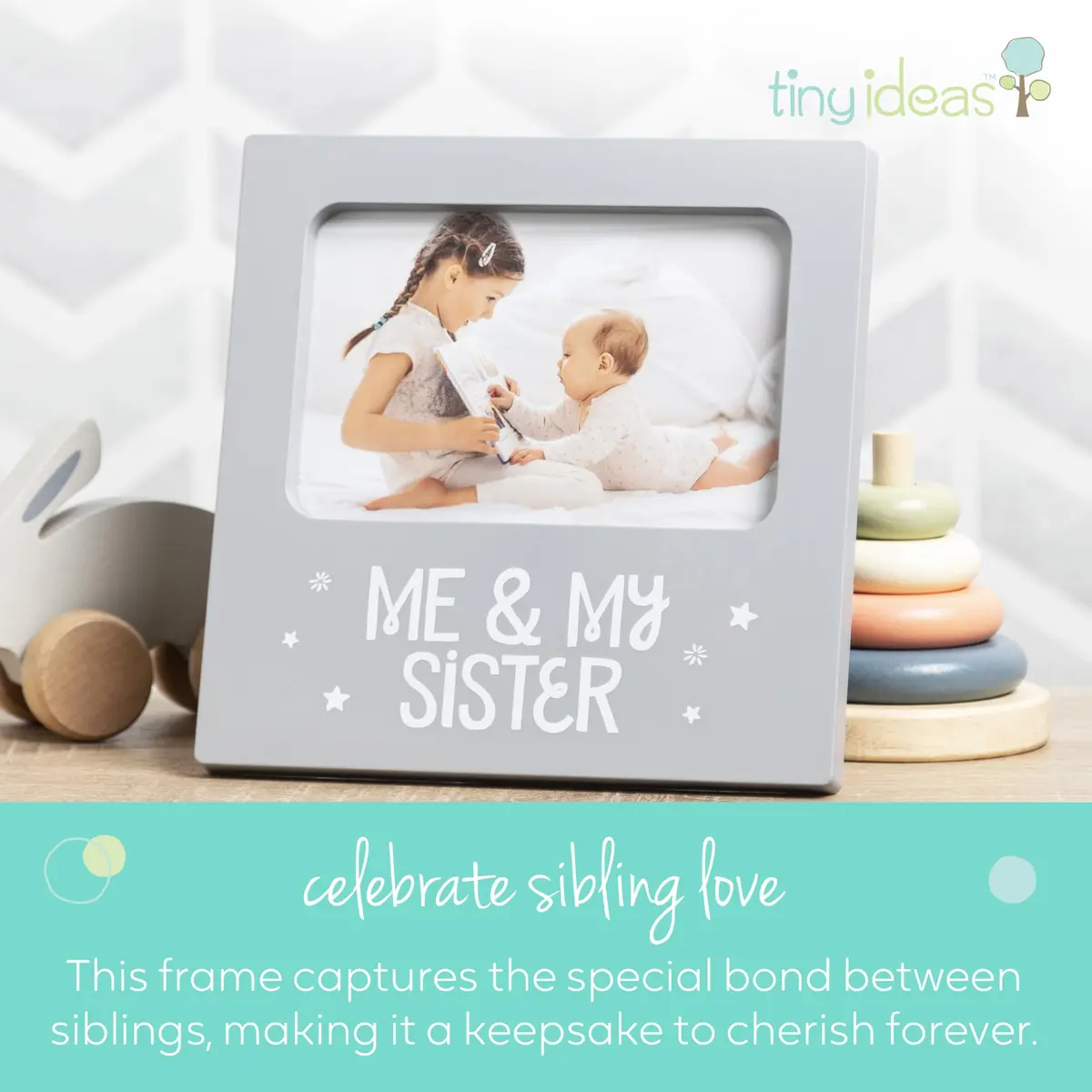 Tiny Ideas Me & My Sister Sibling Photo Frame 19 cm (7.25 in) | Cherish Sibling Bond - view 2