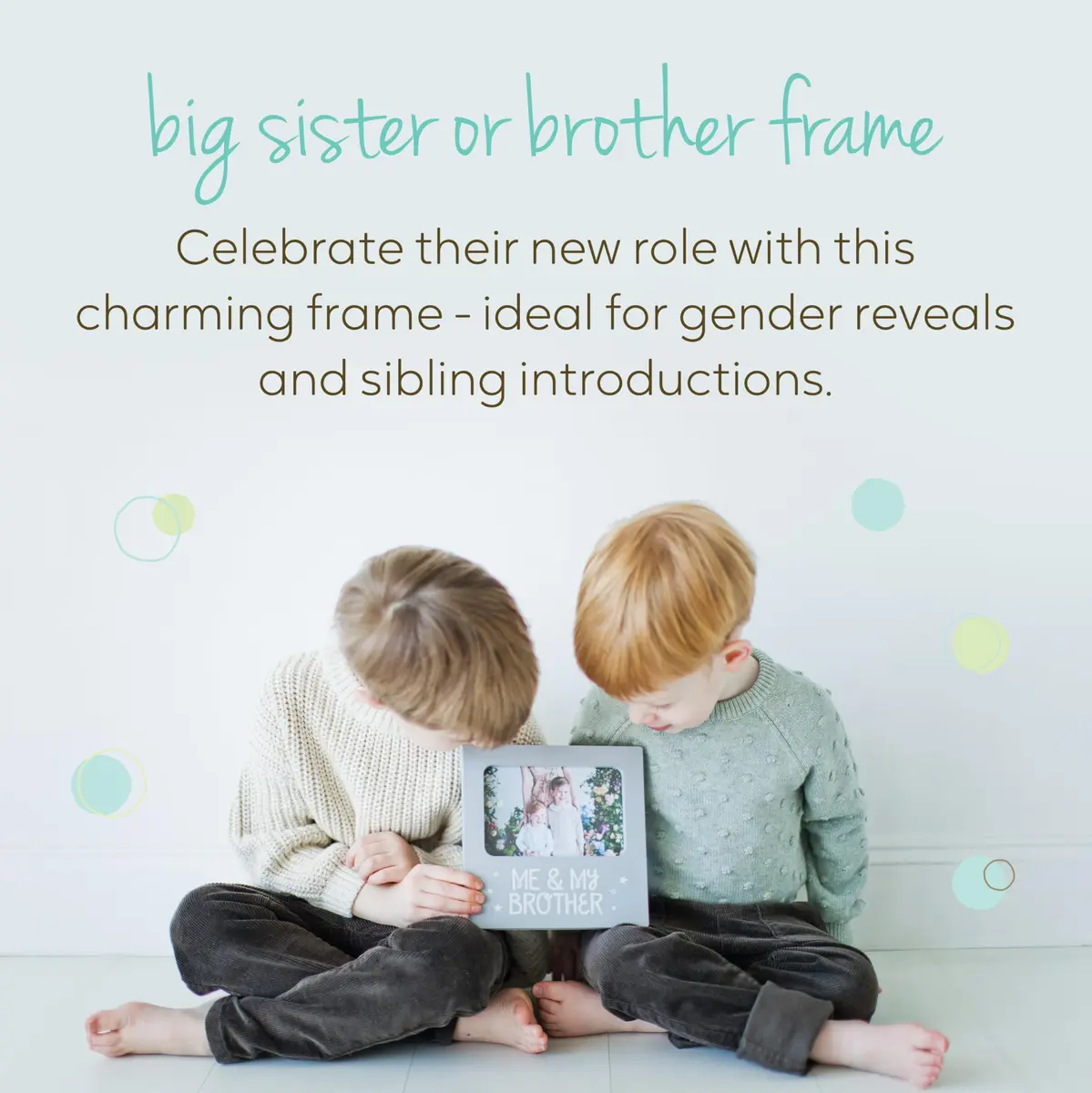 Tiny Ideas Me and My Brother Photo Frame 19.4cm (7.6in) | Celebrate Sibling Love - view 5