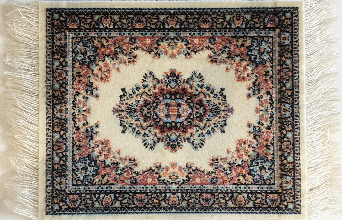 Inusitus Turkish Carpet Coasters Set of 4 | 15.2cm x 10.2cm (6"x4") Mini Drink Mats with Fringe - view 5