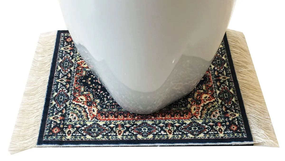 Inusitus Turkish Carpet Coasters Set of 4 | 15.2cm x 10.2cm (6"x4") Mini Drink Mats with Fringe - view 7