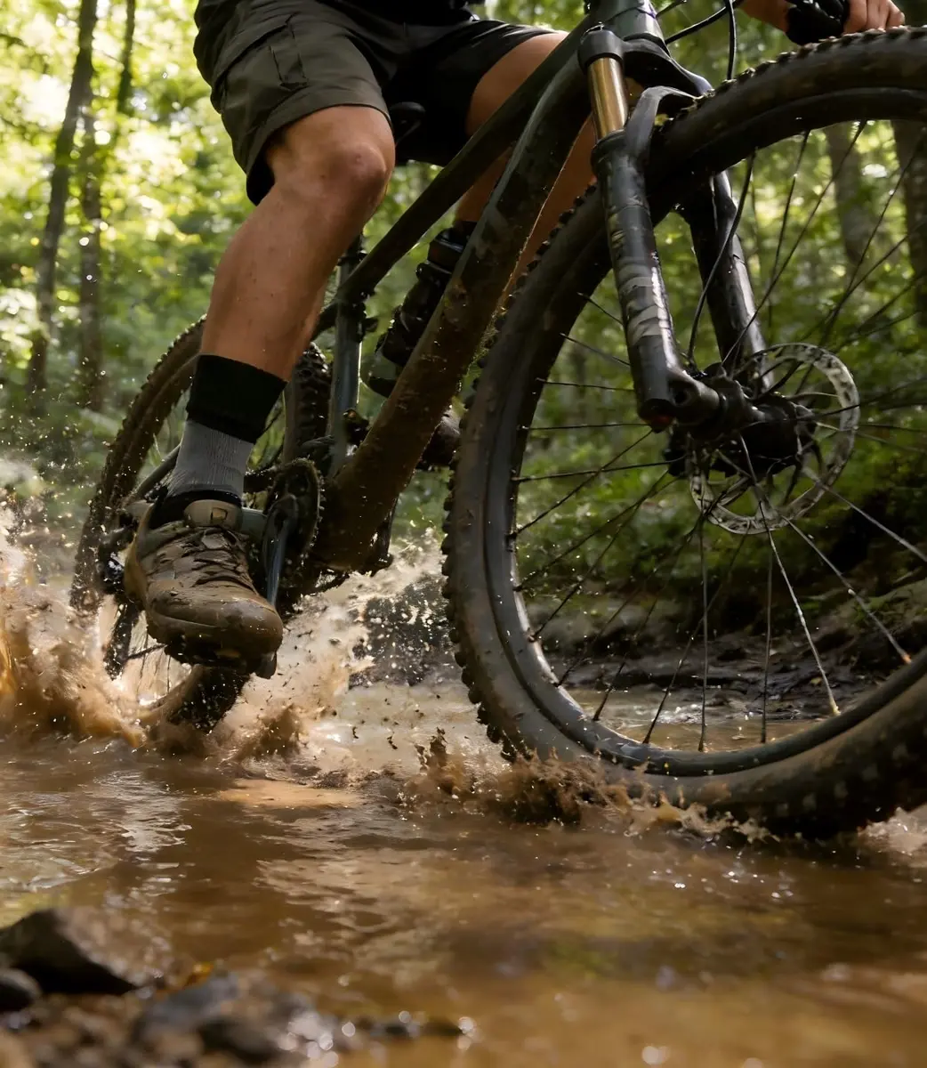 RANDY SUN Waterproof Breathable Wading Socks | Multisport Crew Hiking Cycling Socks (Small, Gray&Black) - view 2