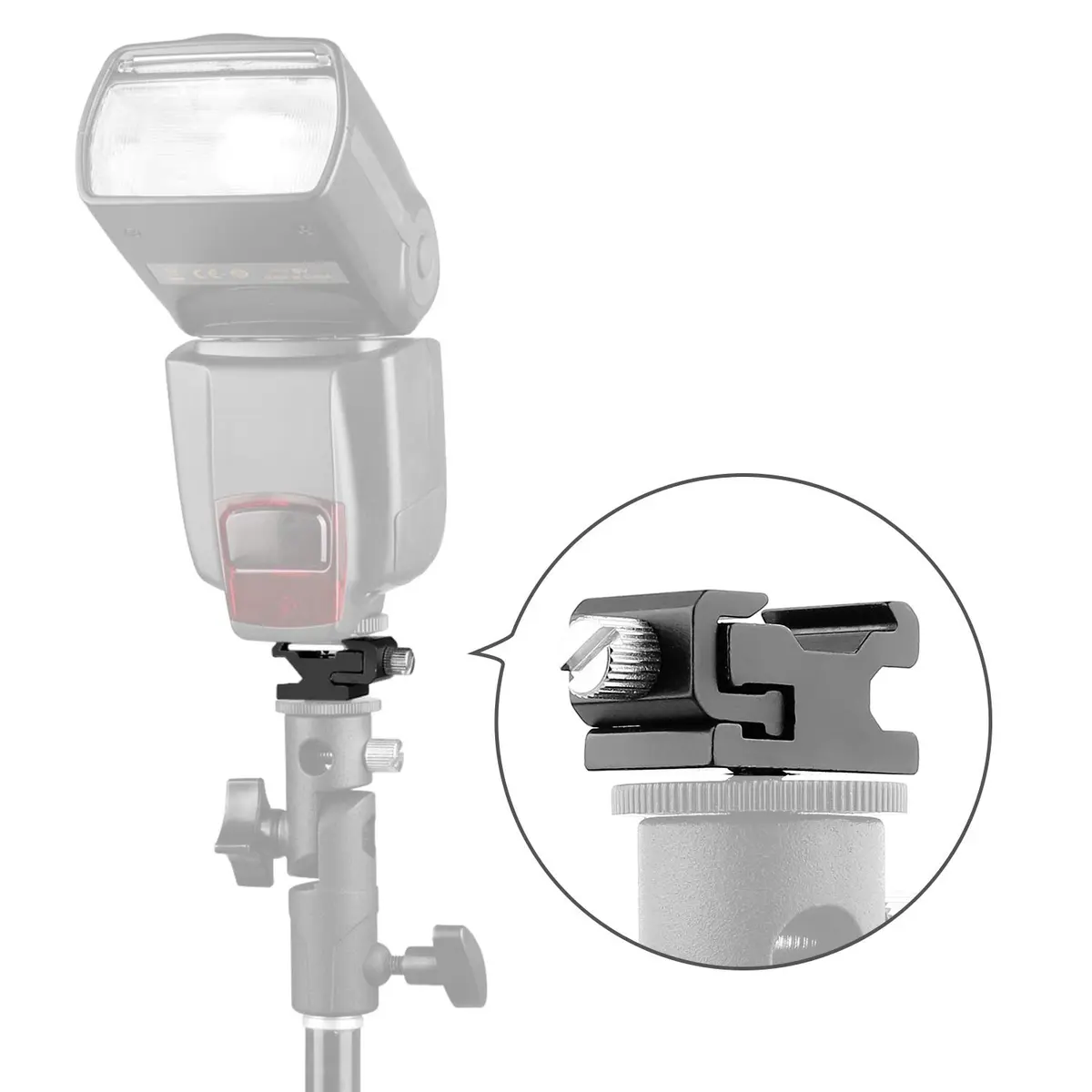 Anwenk Camera Hot Shoe Mount Adapter Combo Pack | 2X Hot Shoe + 2X Cold Shoe, Metal Durable, Universal Fit, 4 Pack - view 4