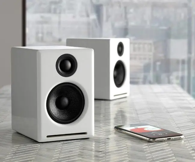 Audioengine A2+ GEN3 Wireless Computer Speakers - 6.8 kg (15 lb) - White | Bluetooth 5.4 Adaptive, aptX-HD, USB-C, RCA, AUX - view 3