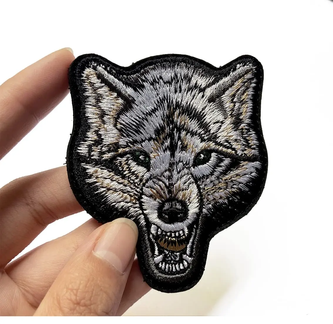 EHOPE Wolf Patch Embroidered Badge 2.95" x 2.56" | Durable Tactical Embellishment - view 2