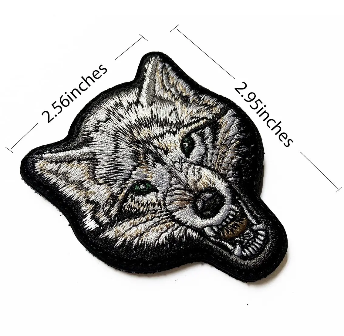EHOPE Wolf Patch Embroidered Badge 2.95" x 2.56" | Durable Tactical Embellishment - view 3