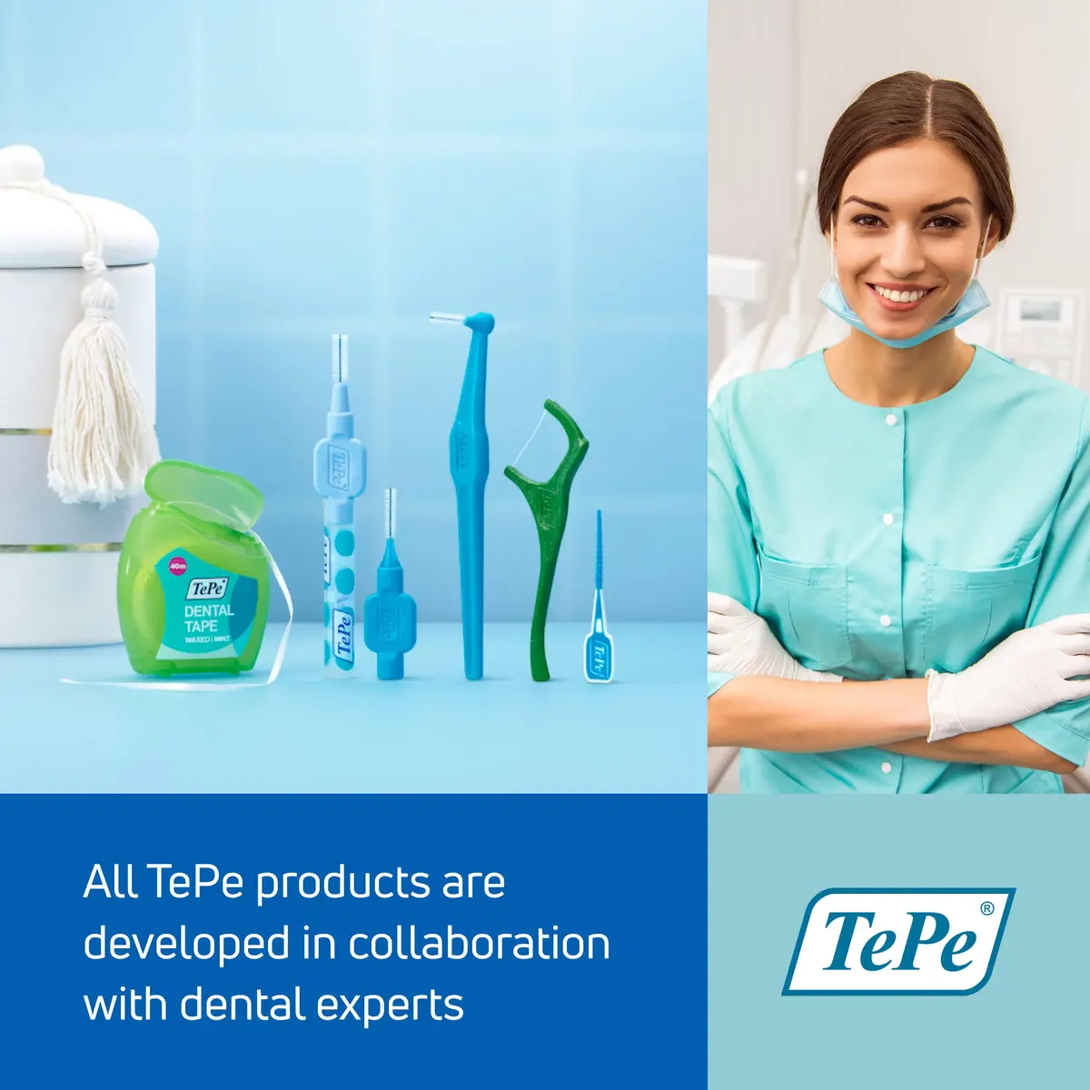 TePe Interdental Brush Angle, Pack of 6 | Angled Dental Brush for Teeth Cleaning, 0.8 mm, Large Gaps, Green, Size 5 - view 6