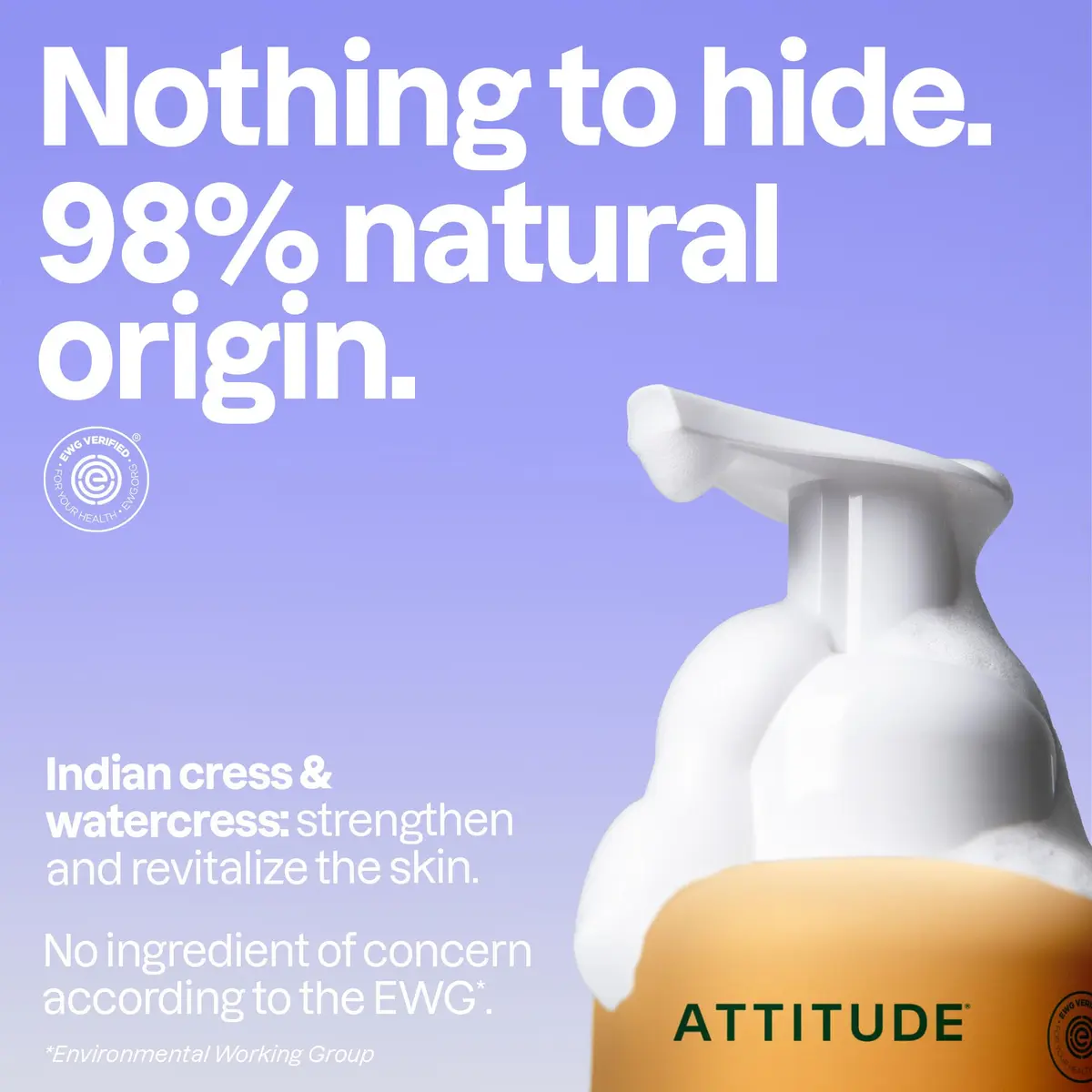 ATTITUDE Foaming Hand Soap Orange Blossom & Eucalyptus 296ml (10 Fl Oz) | EWG Verified Clean Ingredients - view 3