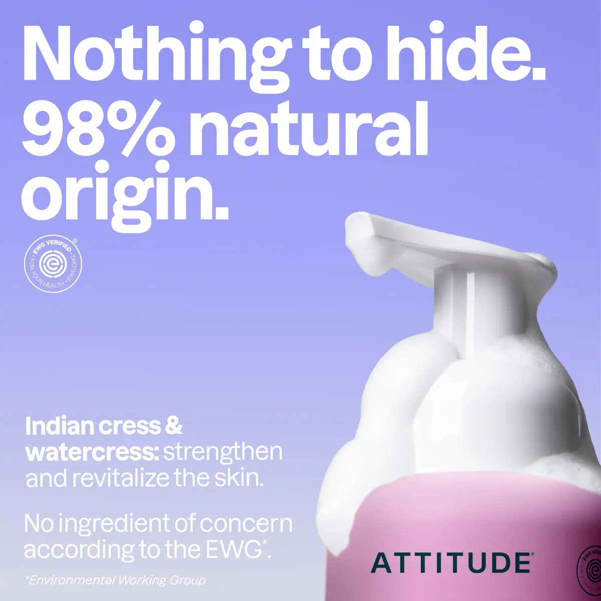 ATTITUDE Foaming Hand Soap Coconut & Wild Berries 295ml (10 Fl Oz) | EWG Verified Natural Origin - view 3