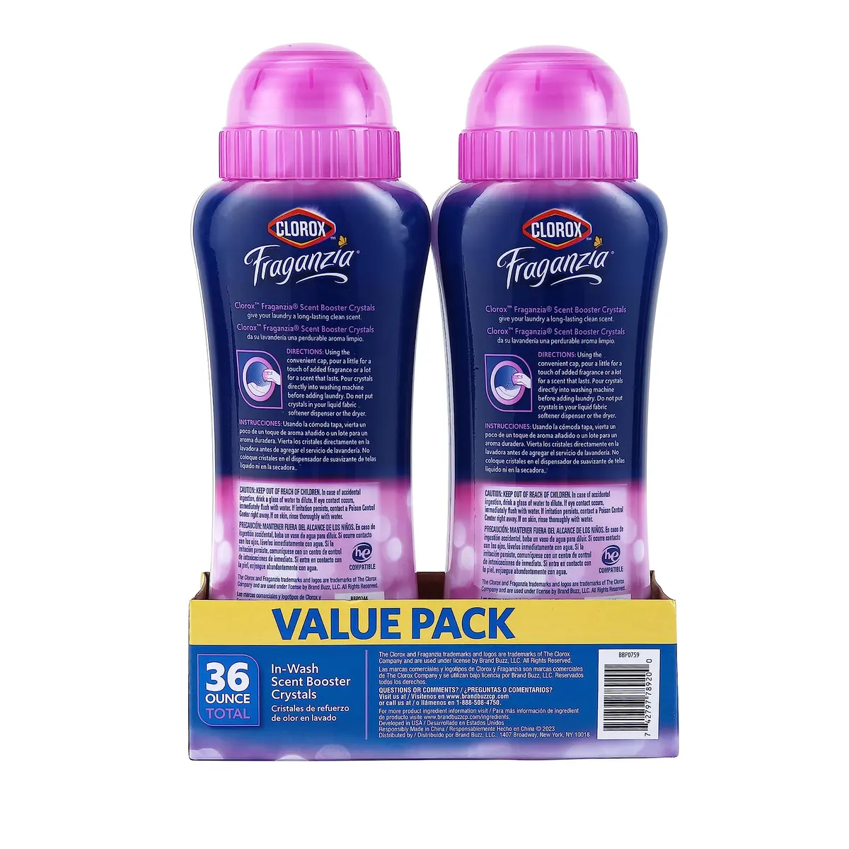 Clorox Fraganzia Laundry Scent Booster Crystals Spring Scent 1060 g (2 x 18 Oz) | Infuses Clothes with Long-Lasting Spring Fragrance - view 6
