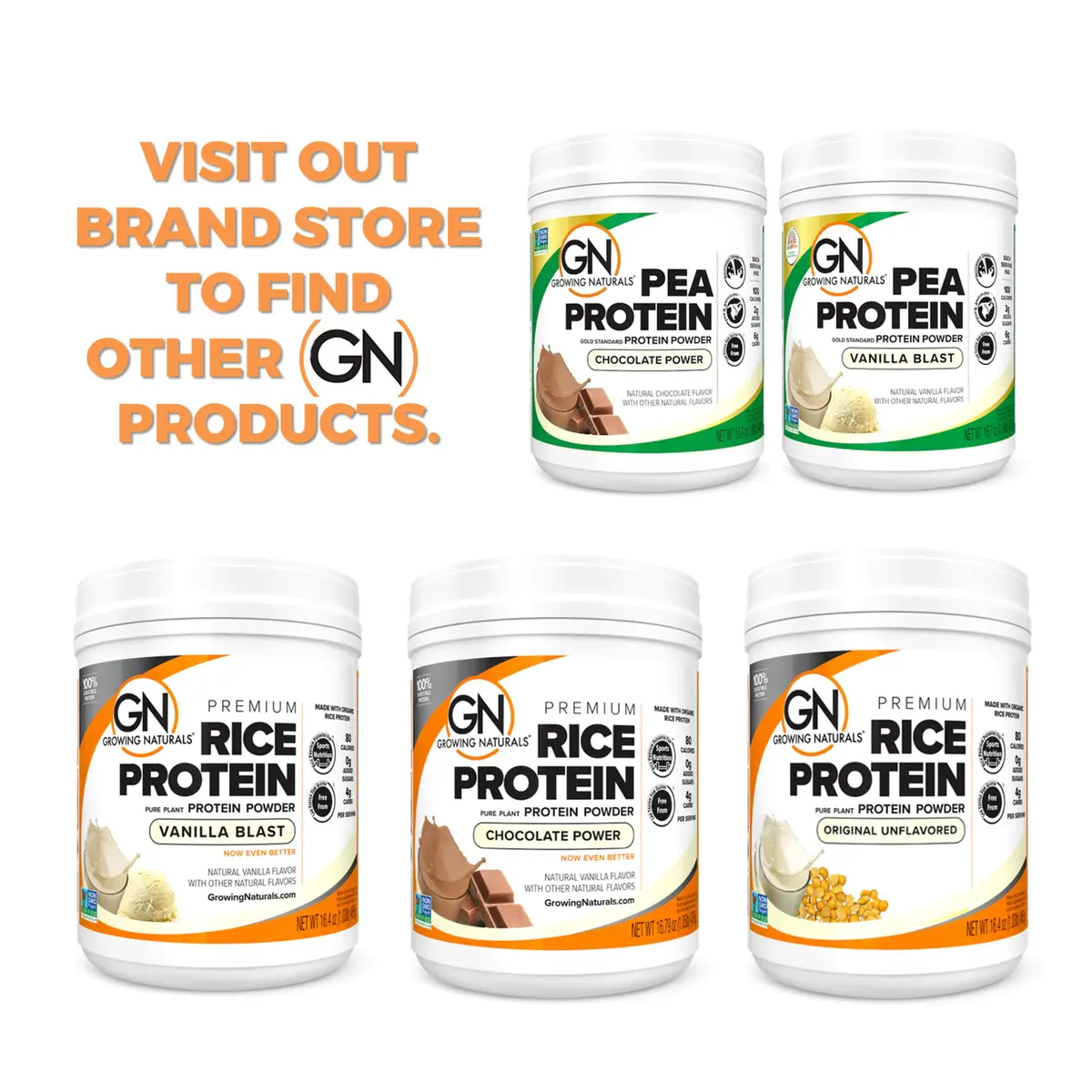 Growing Naturals Organic Rice Protein Powder, Chocolate Power, 16.8 Oz | Vegan & Non-GMO - view 8