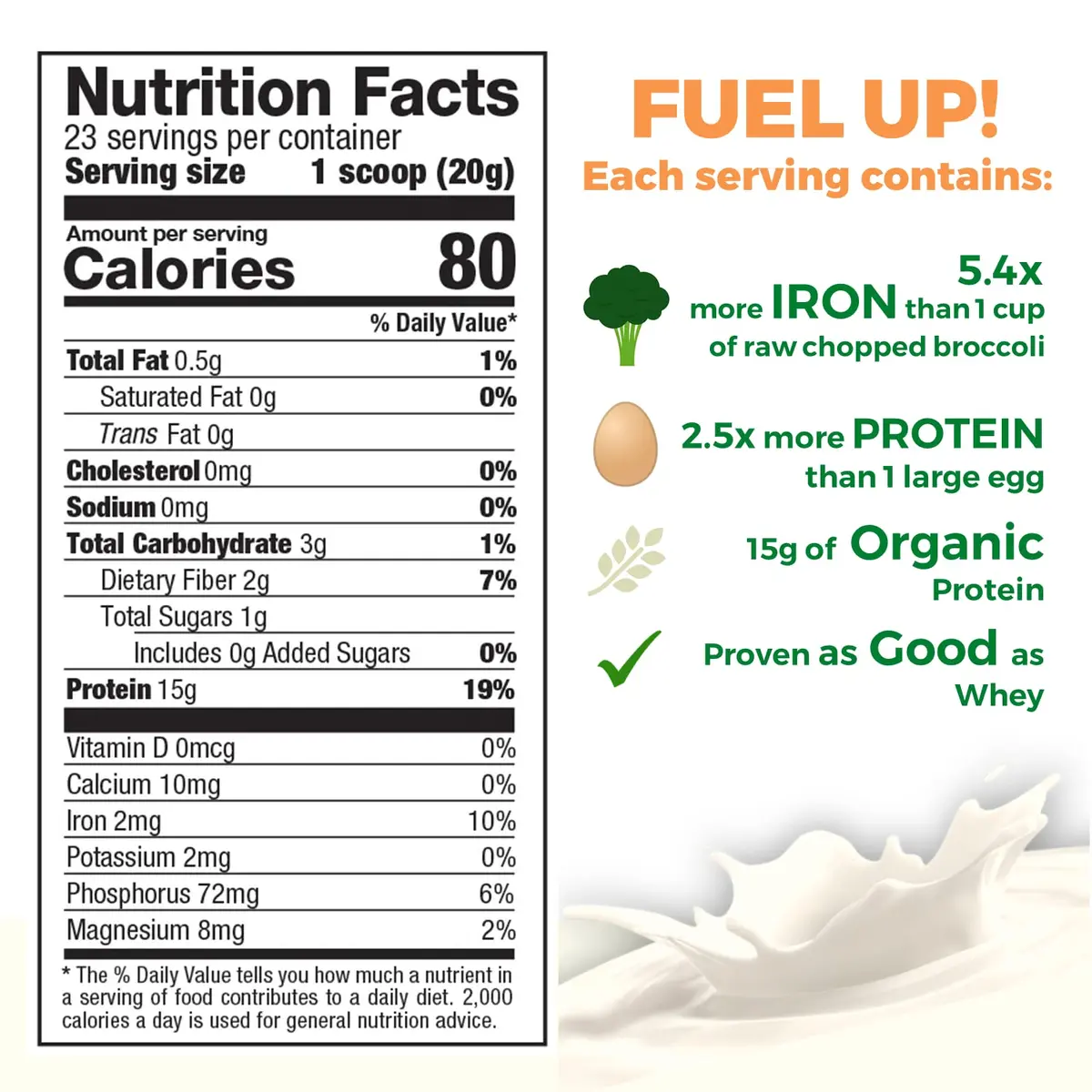 Growing Naturals Organic Rice Protein Powder, Chocolate Power, 16.8 Oz | Vegan & Non-GMO - view 3