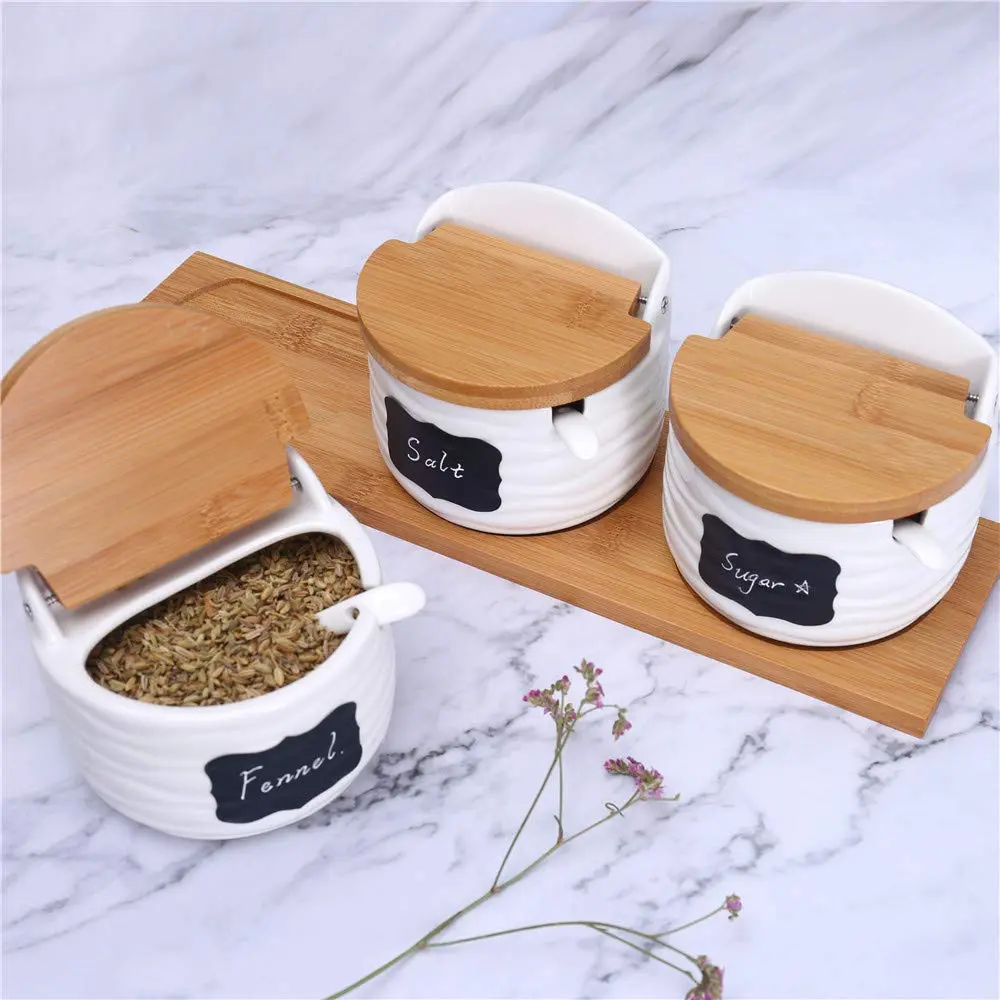 Lucky Goddness Sugar and Cream Set, Ceramic Sugar Containers with Lid & Spoon, 8.8 fl oz (260ML) | Elegant Kitchen Decor - view 2