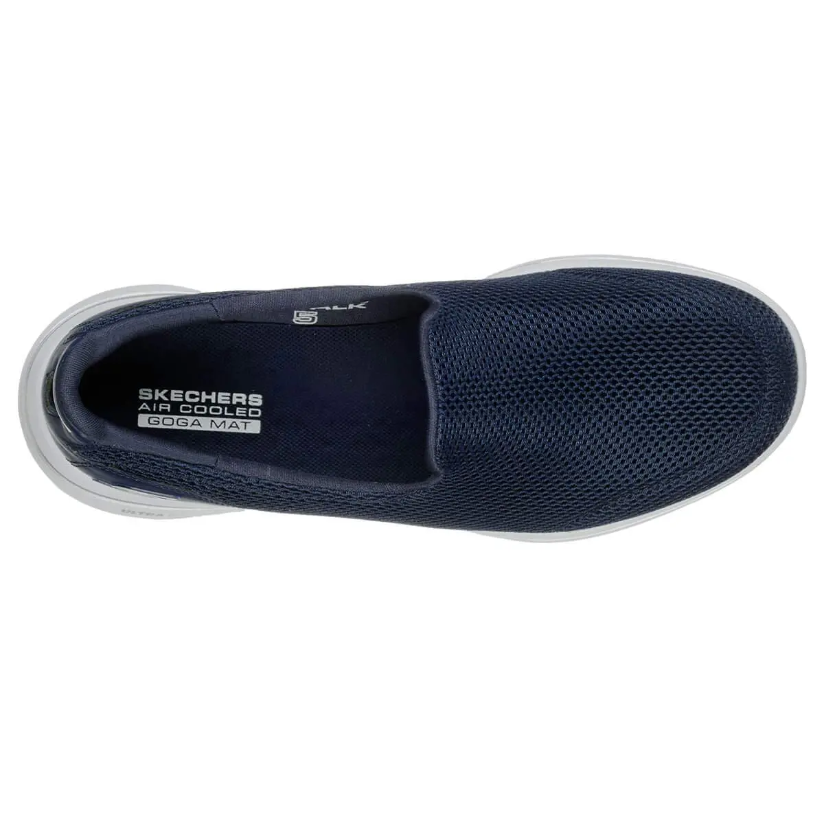 Skechers Women's Go Walk 5 Sneaker, Navy/White, 10 | Breathable Mesh & Ultra GO Cushioning - view 5