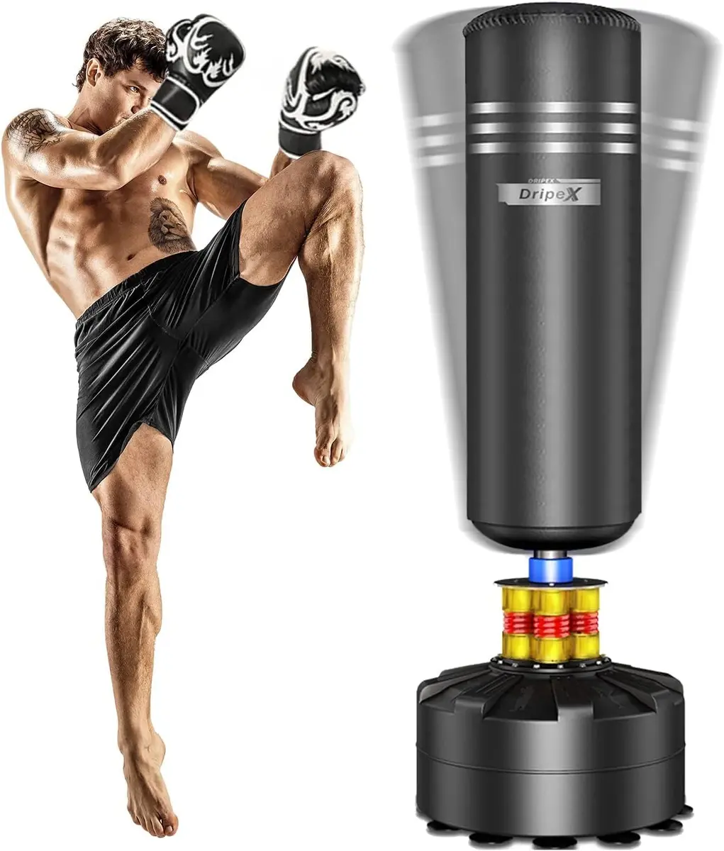 Dripex Free Standing Punching Bag for Adults, 69'' Boxing Bag with Stand | 200‑lb Resistance, Impact Absorption - view 7