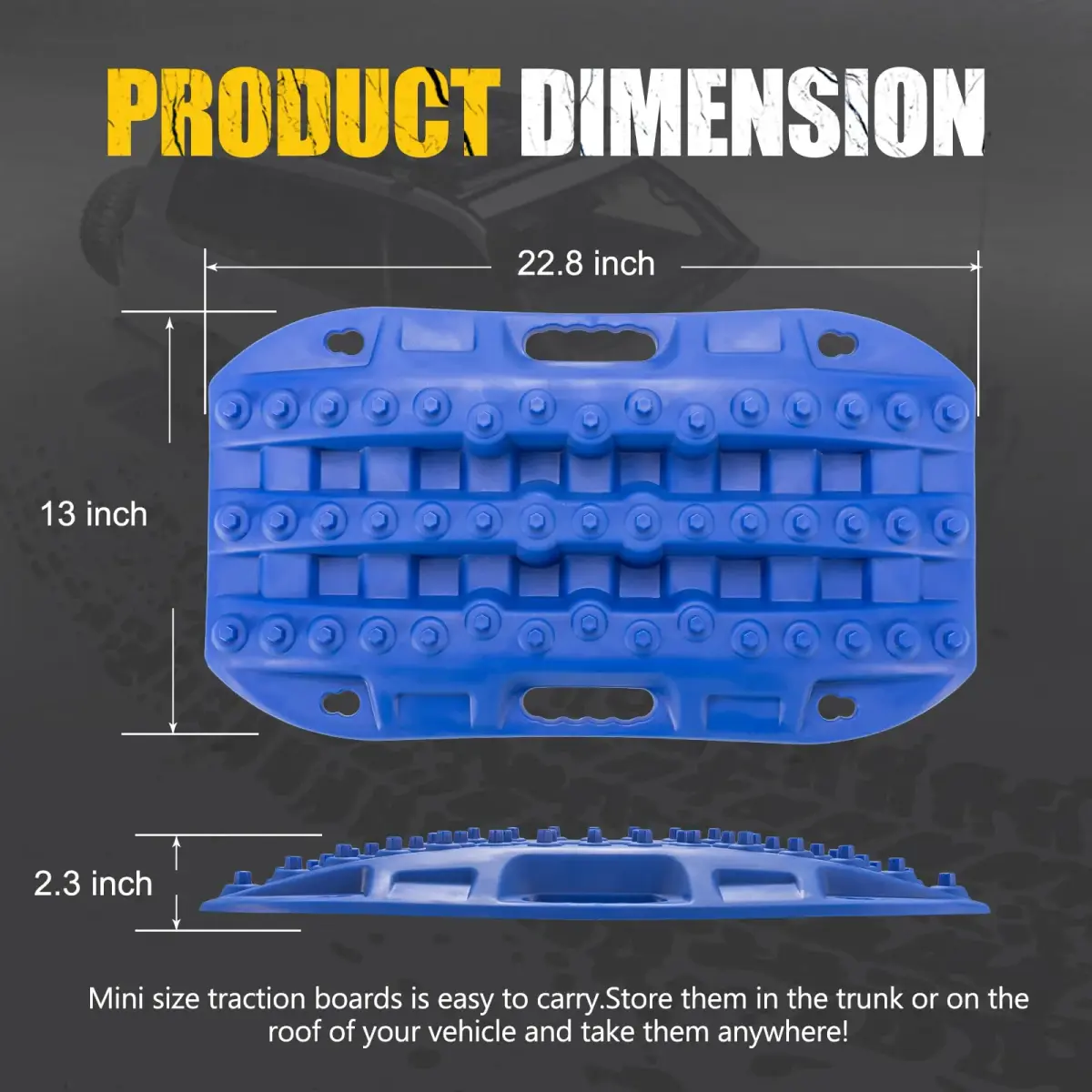 BUNKER INDUST Off-Road Traction Boards 2 Pcs Recovery Tracks 61cm (24in) | Traction Mats for Mud, Sand, Snow - view 2