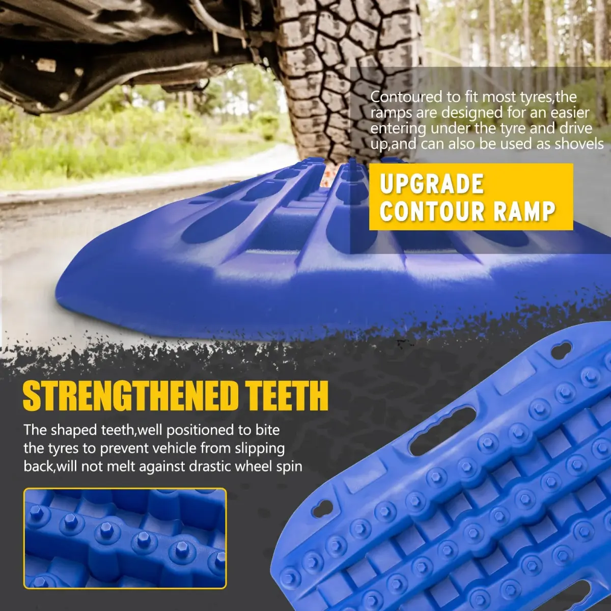 BUNKER INDUST Off-Road Traction Boards 2 Pcs Recovery Tracks 61cm (24in) | Traction Mats for Mud, Sand, Snow - view 3