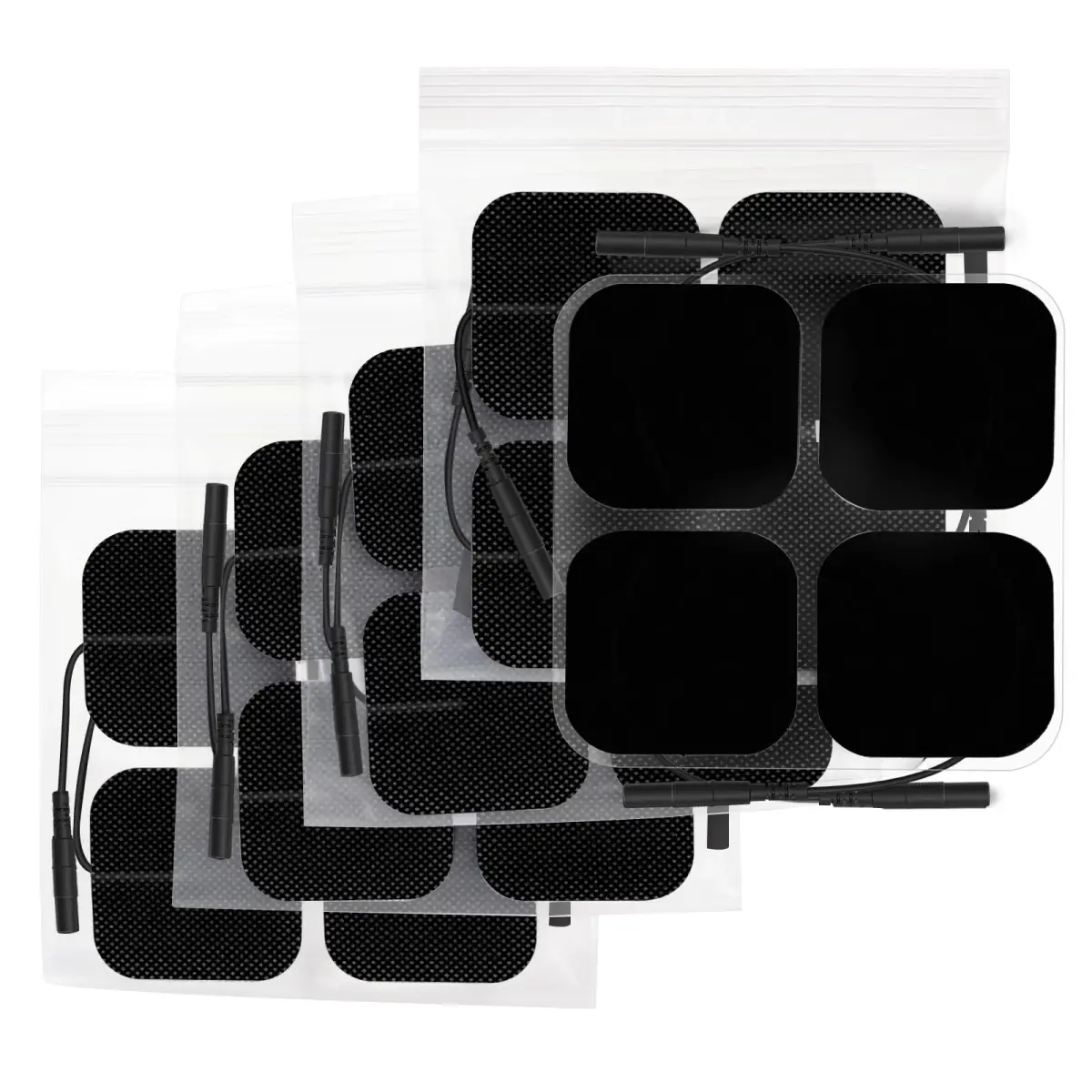 AUVON TENS Unit Electrode Pads Black 20-Count | Universal Compatibility for Pain Relief - main product image
