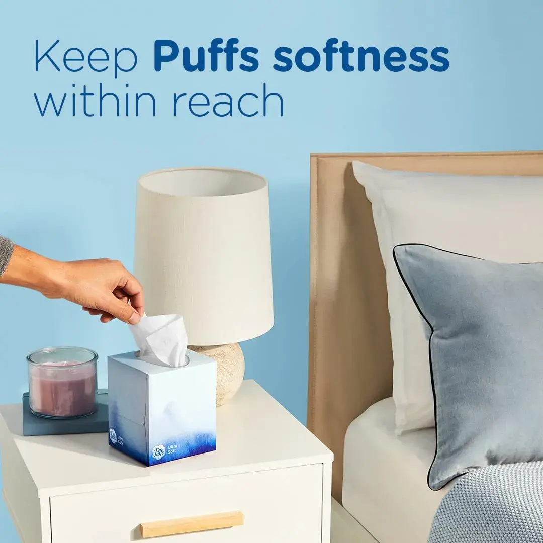 Puffs Ultra Soft Facial Tissues 48 Count | Gentle on Sensitive Skin, Dermatologist Tested - view 8