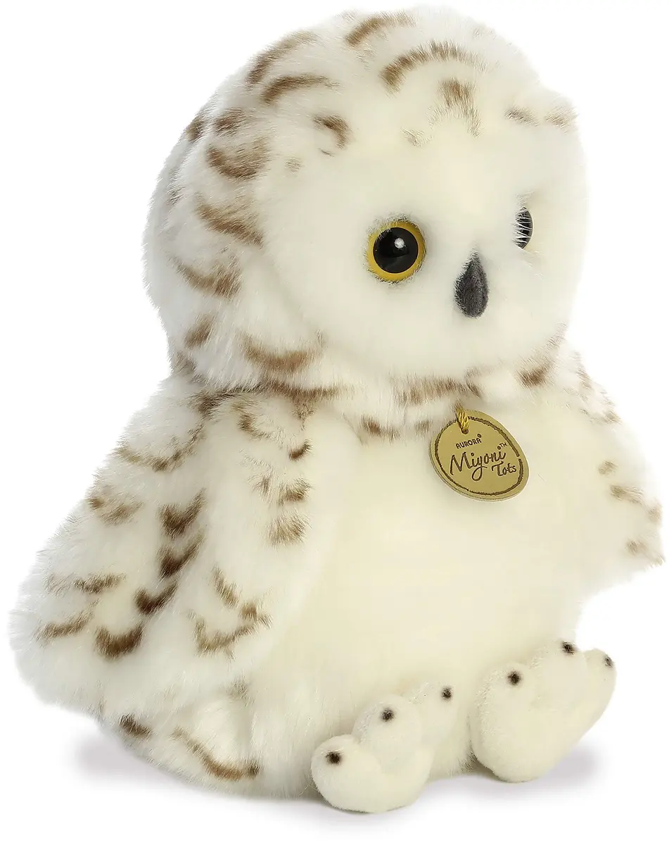 Aurora Miyoni Tots 8" Snowy Owlet Plush Toy | Realistic & Cute Snow Owl for Kids & Collectors - main product image