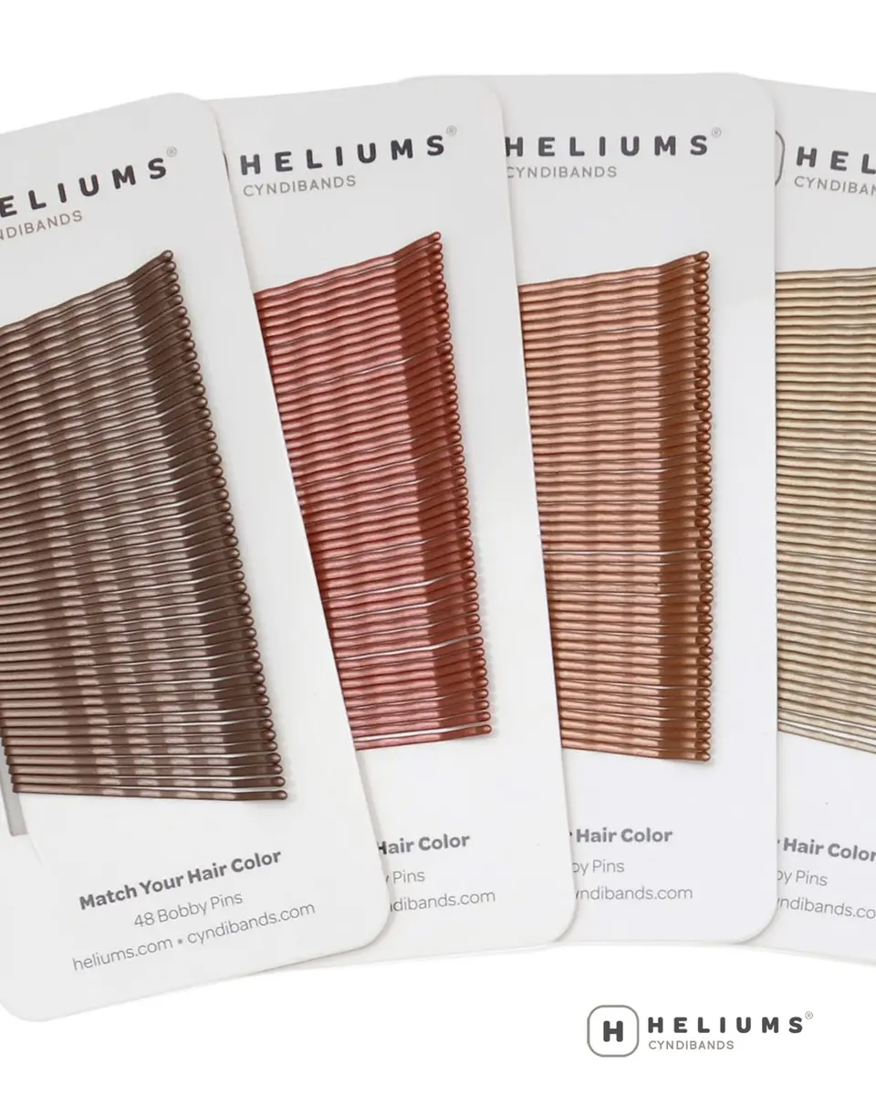 Heliums Bobby Pins - Light Ash Blonde - 2 Inch Wavy Hair Pins, Matte Metallic Color Blends with Light Ash Blonde Hair, 48 Count - view 7