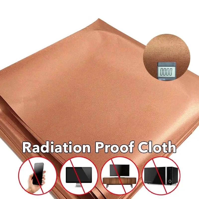 Amradield Copper Fabric Blocking RFID/EMF/EMI Conductive Fabric 197"x43" Golden - view 5