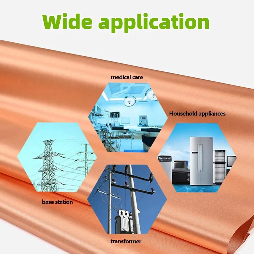 Amradield Copper Faraday Cloth 112 cm (43") x 99 cm (39") | RF EMF RFID Attenuation Fabric - view 2