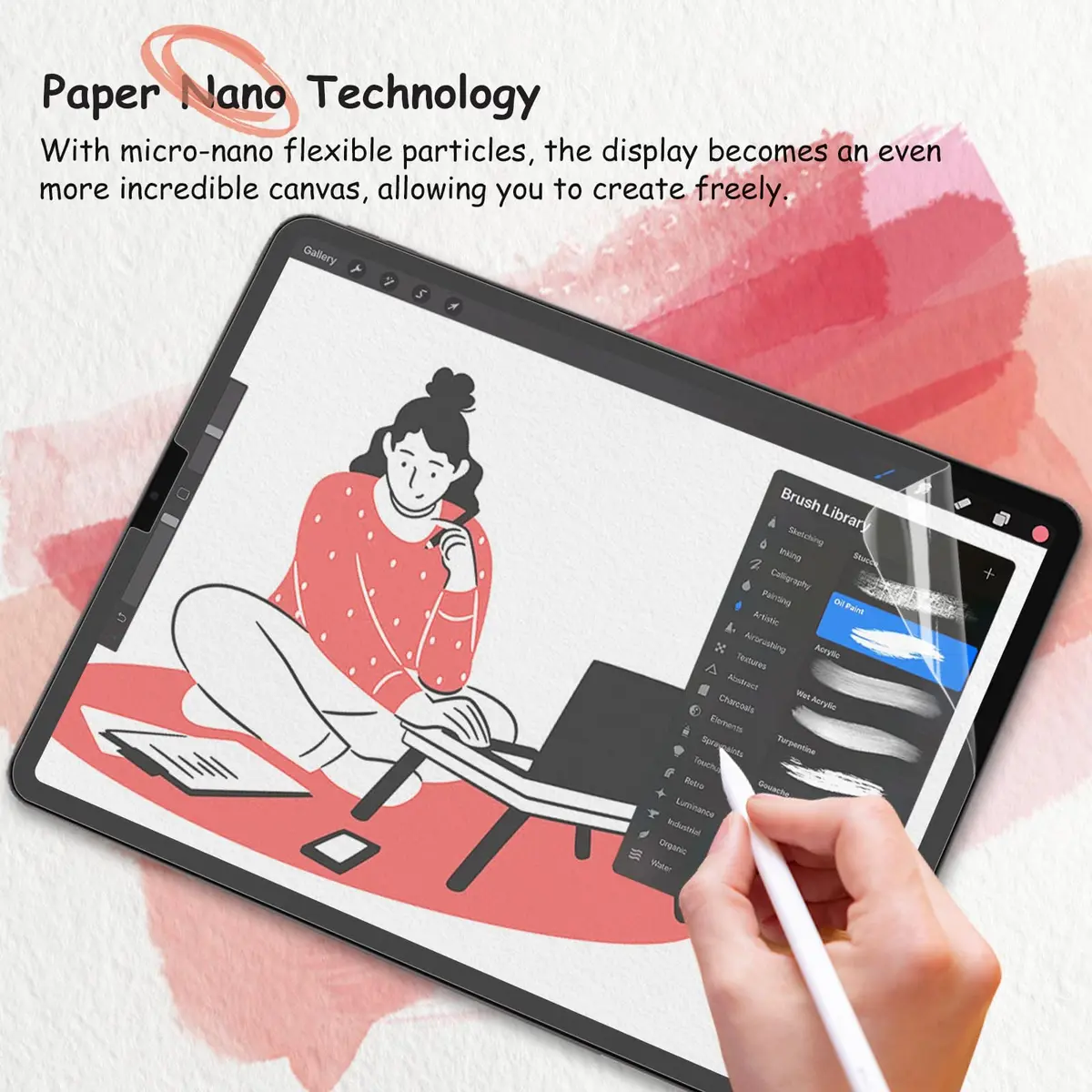 bersem Paperfeel Screen Protector for iPad Pro 12.9 inch | Anti-Glare, Matte, Touch Sensitive - view 4