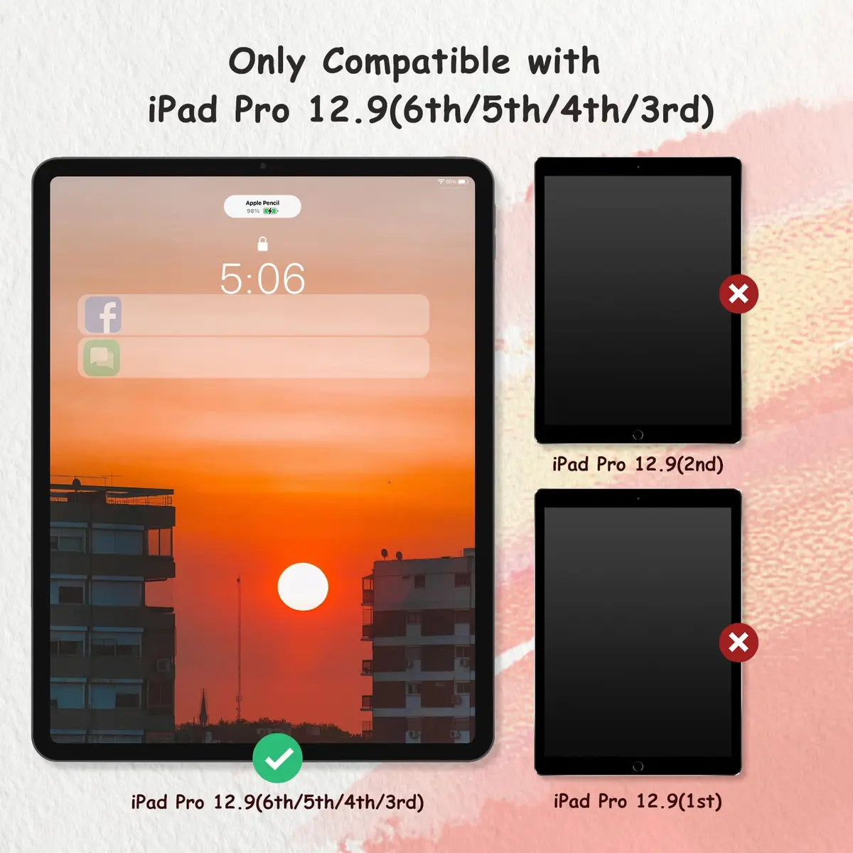bersem Paperfeel Screen Protector for iPad Pro 12.9 inch | Anti-Glare, Matte, Touch Sensitive - view 2