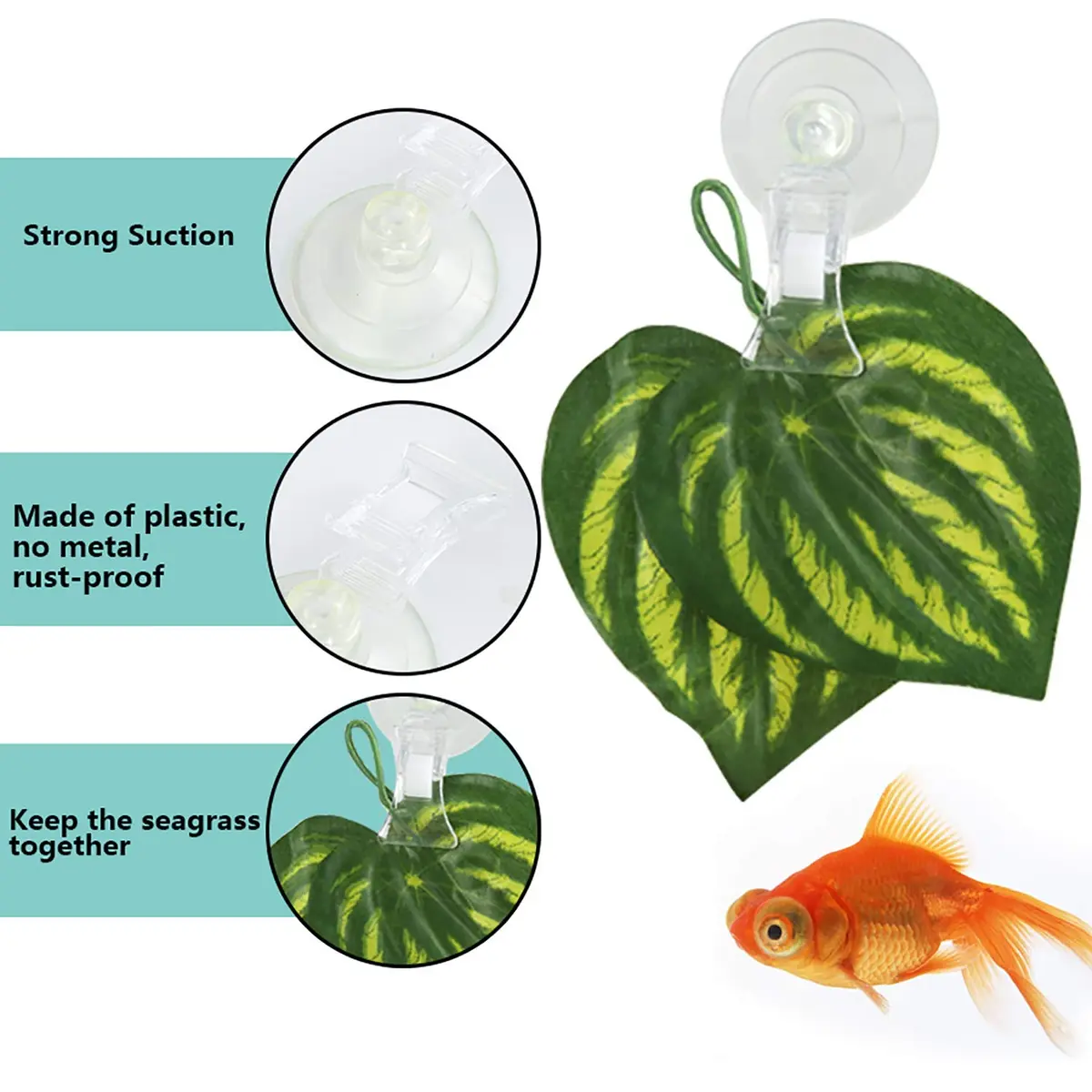 SLSON Fish & Aquarium Veggie Seaweed Clip 4 Pack | Aquarium Feeding & Decoration Tool - view 3