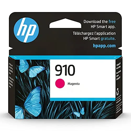 HP 910 Magenta Ink Cartridge | 315 Pages | Fade-Resistant Documents - main product image