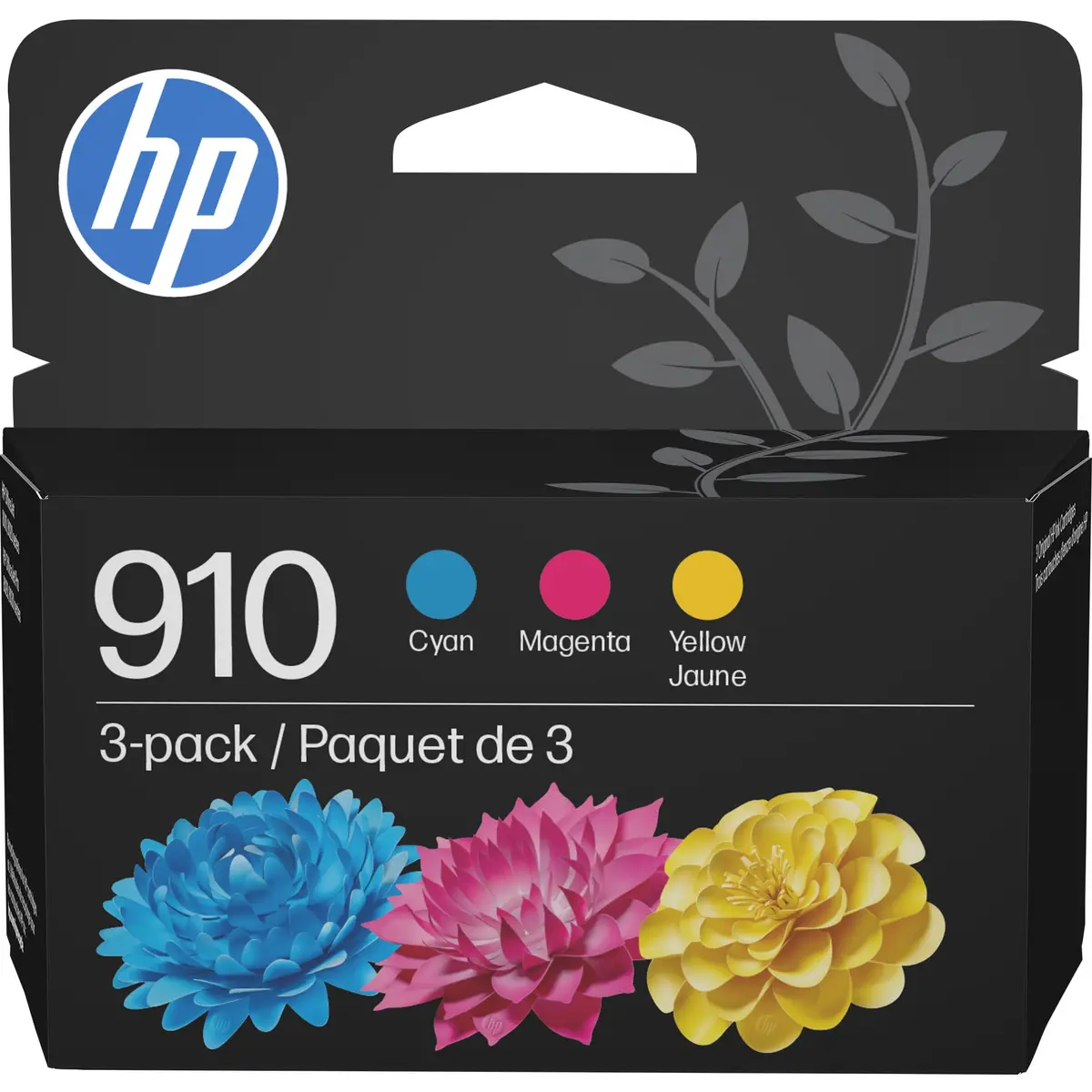 HP 910 Cyan, Magenta, Yellow Ink Cartridges (3-Pack, 315 pages/color) | Fade-Resistant Documents & Brilliant Images - main product image